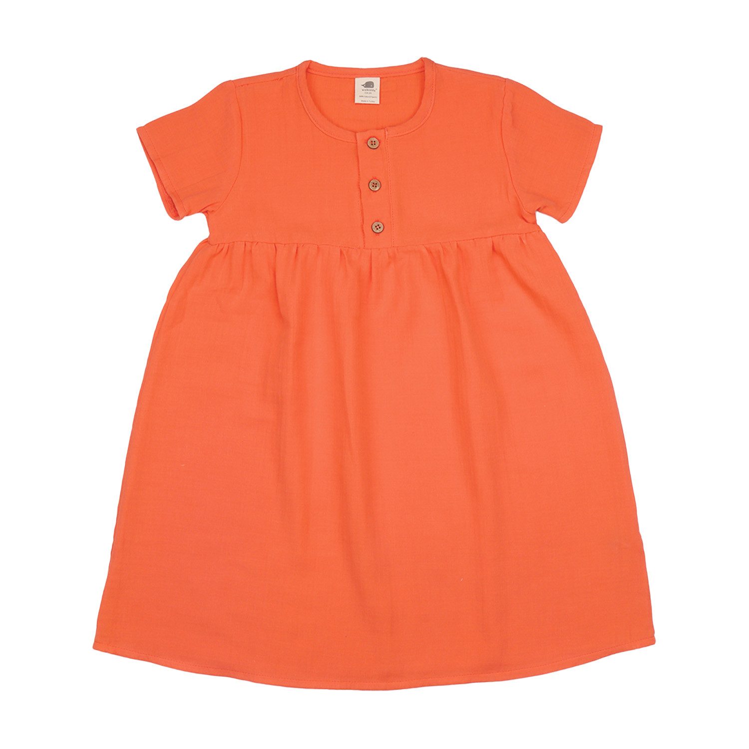 Walkiddy Sommerkleid Walkiddy Kinder Bio Baumwolle GOTS Koralle nachhaltig - Bio Baumwolle,GOTS, Kinderbekleidung,nachhaltige Klamotten,Shorts