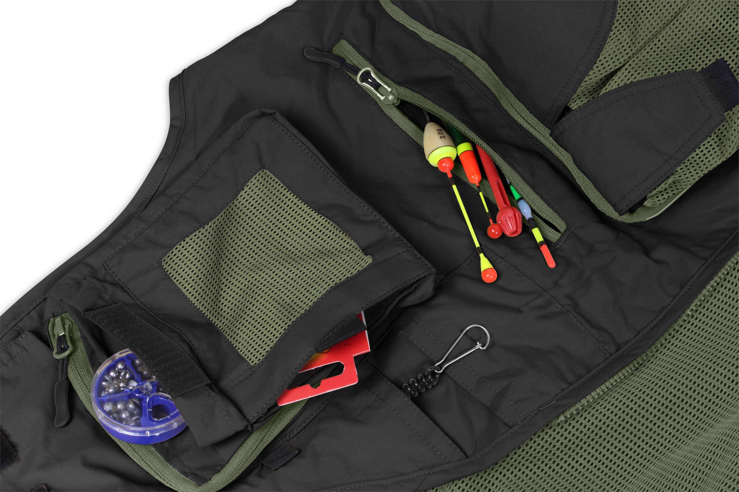normani Funktionsweste Herren Outdoor-Weste Kajikia Ultraleichte Angelweste Fischerweste Multifunktionsweste Jagdweste