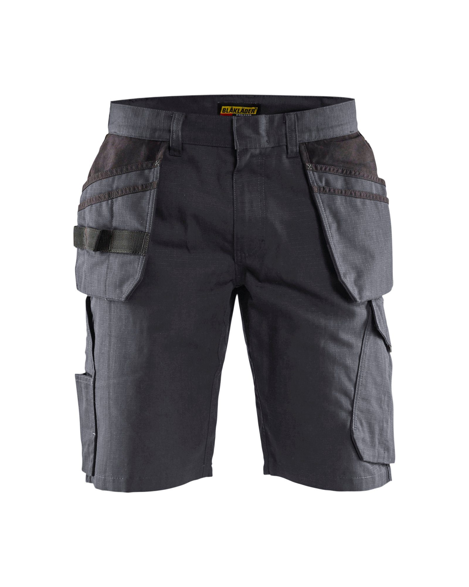 BLÅKLADER Arbeitsshorts Service Shorts mittelgrau/schwarz (1-tlg) mit Nageltaschen