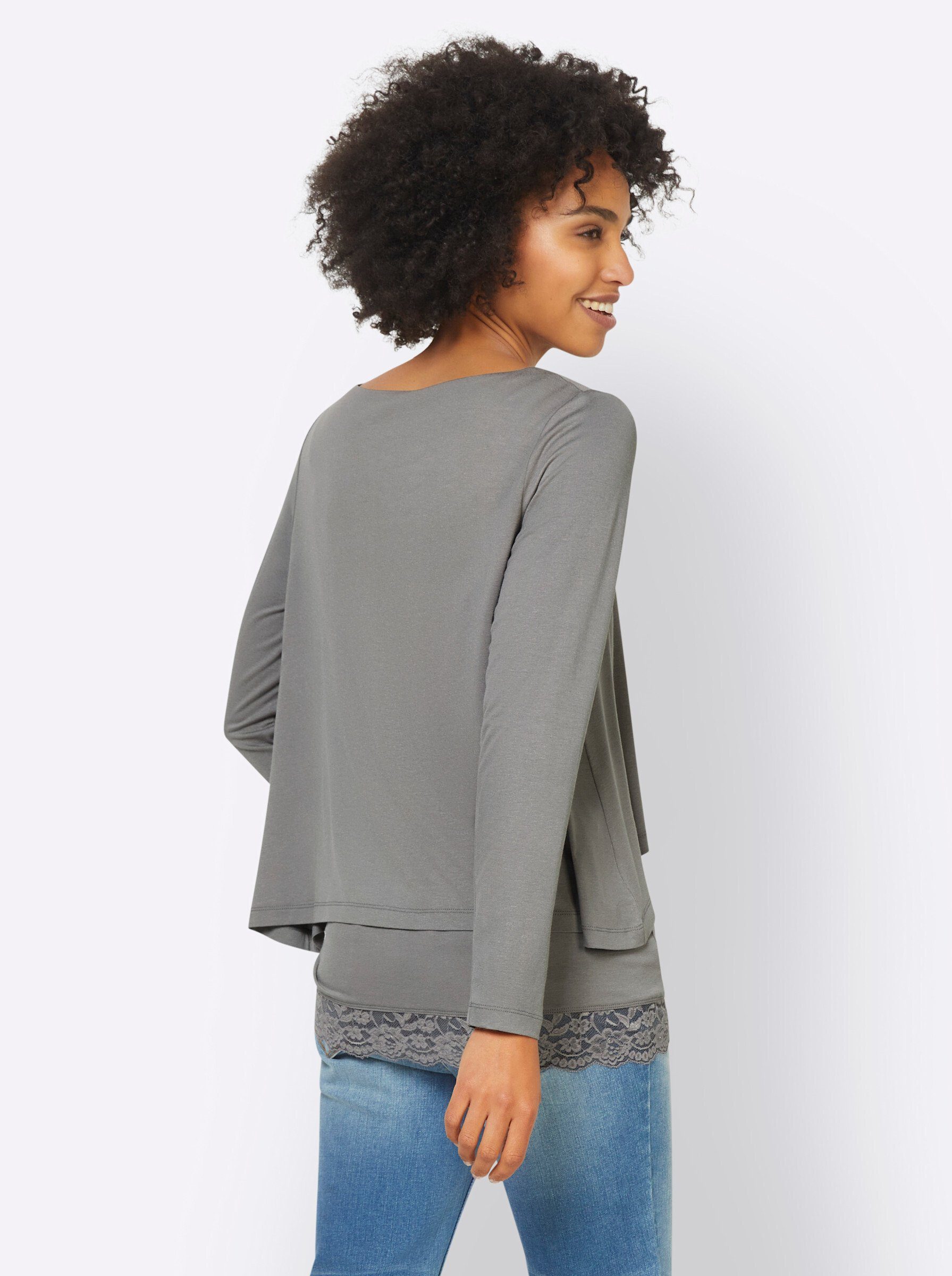heine 2-in-1-Langarmshirt "Shirt 2 in 1" 1 Stk. tlg. günstig online kaufen