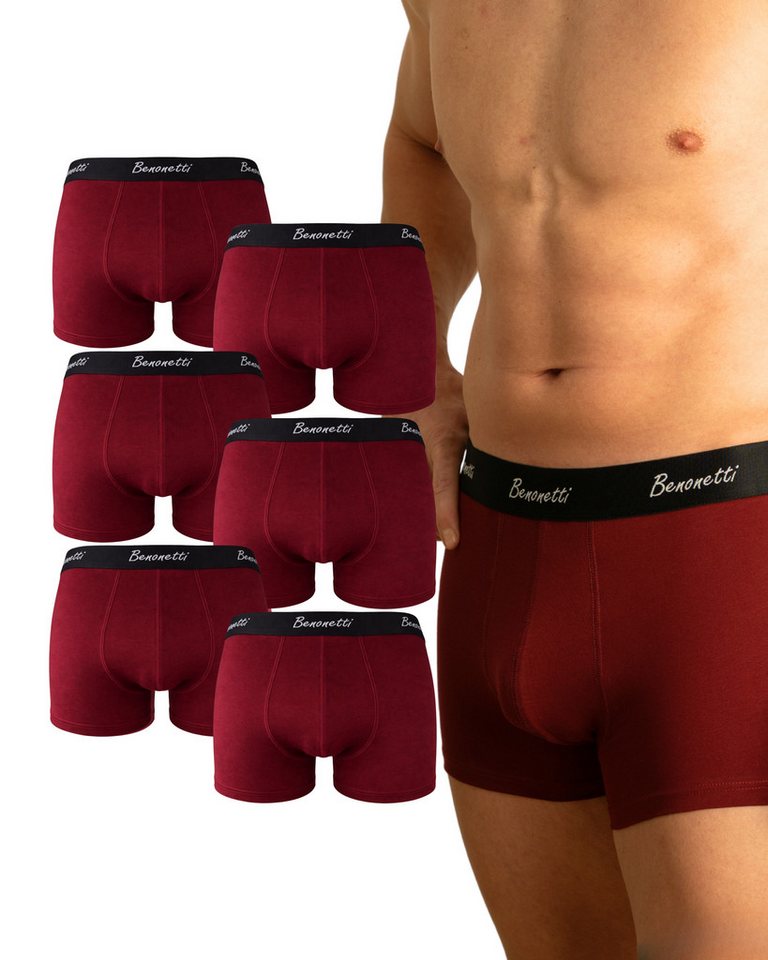 Benonetti Boxershorts 3er & 6er Pack aus Baumwolle mit hoher Tragekomfort (Packung, 6-St) Mit Komfortbund und Logo, ohne kratzenden Zettel