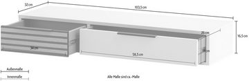 Schildmeyer Konsole Loft, Breite 103 cm, Schubladenfront mit Akustikprint