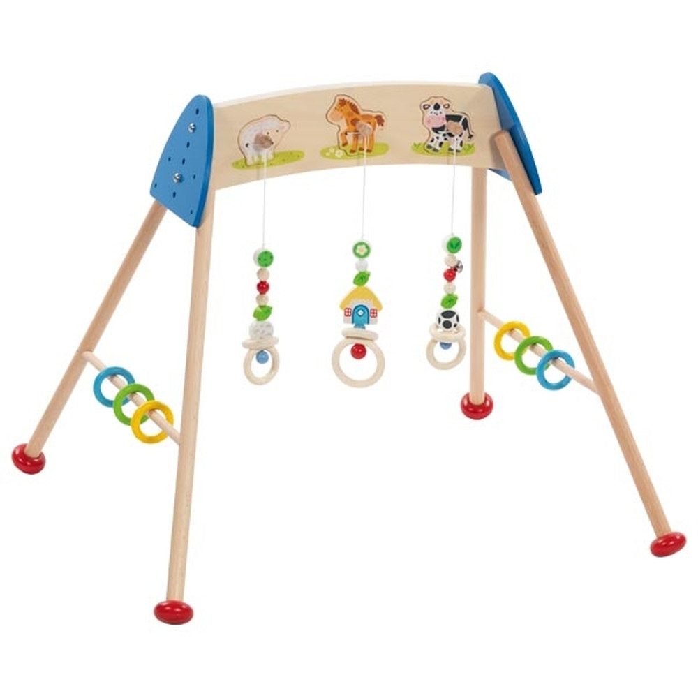 goki Spielbogen GOKI Baby-Fit Tierstimmen Bauernhof, Greif- und Spieltrainer