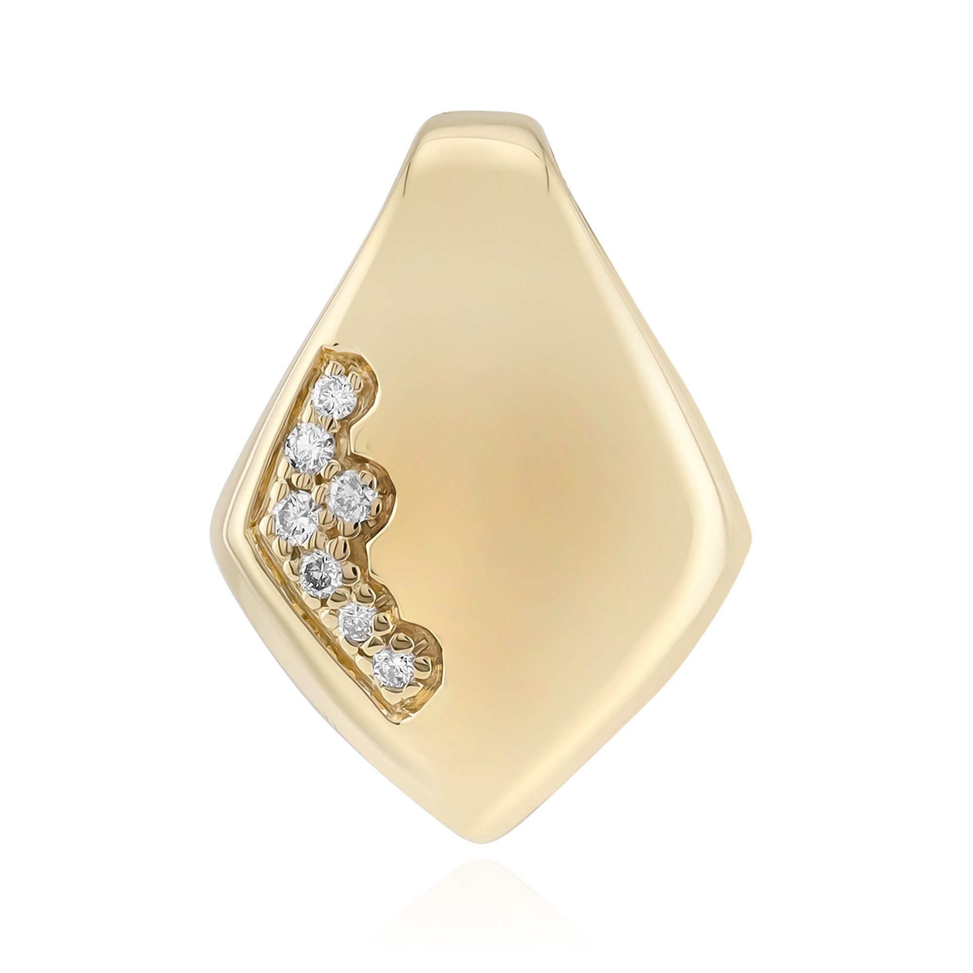Kettenanhänger Cavill Diamantanhänger 0,05 ct Brillantschliff, vergoldet Silber