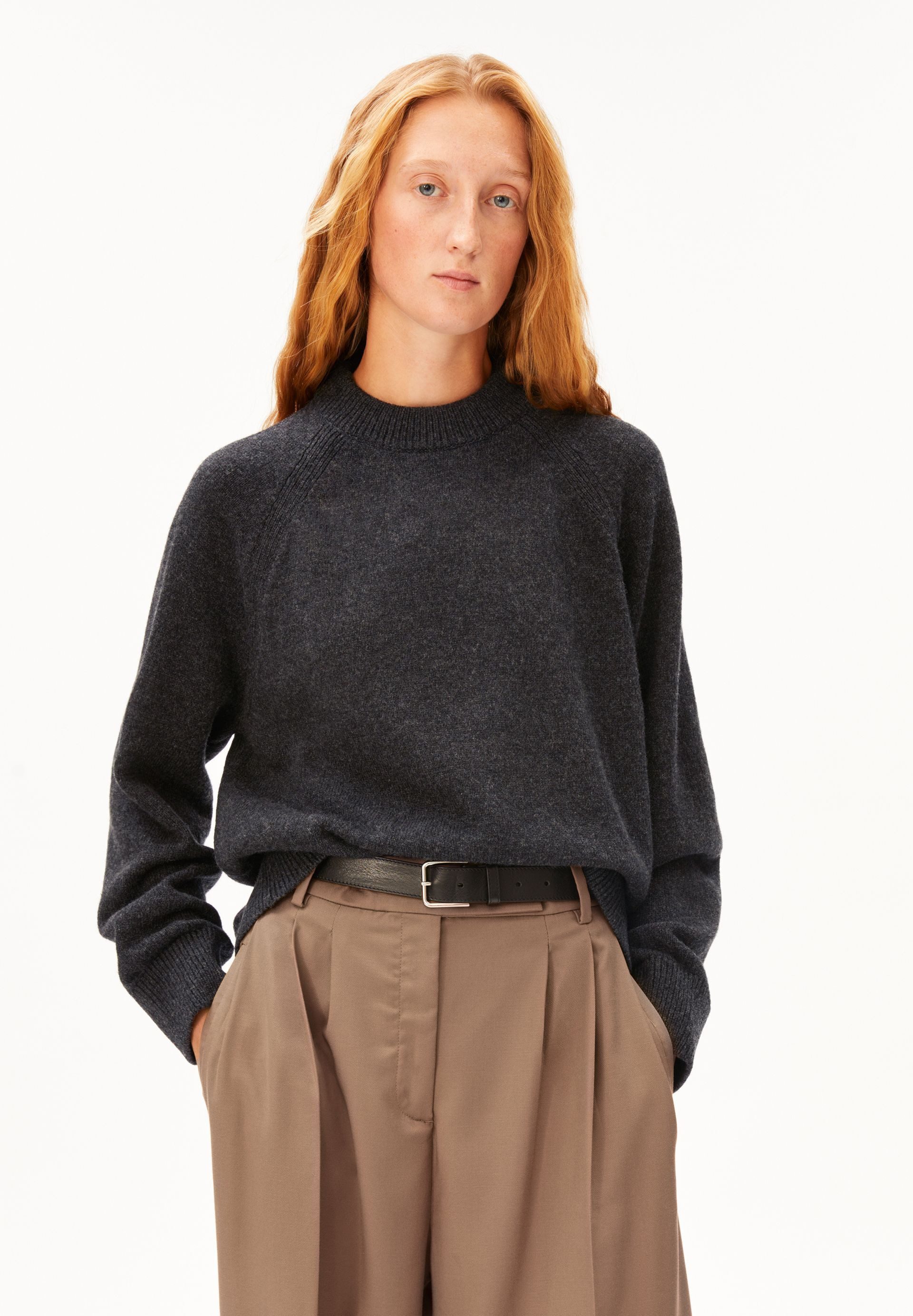 Armedangels Strickpullover WOOL CREW KNIT Loose Fit