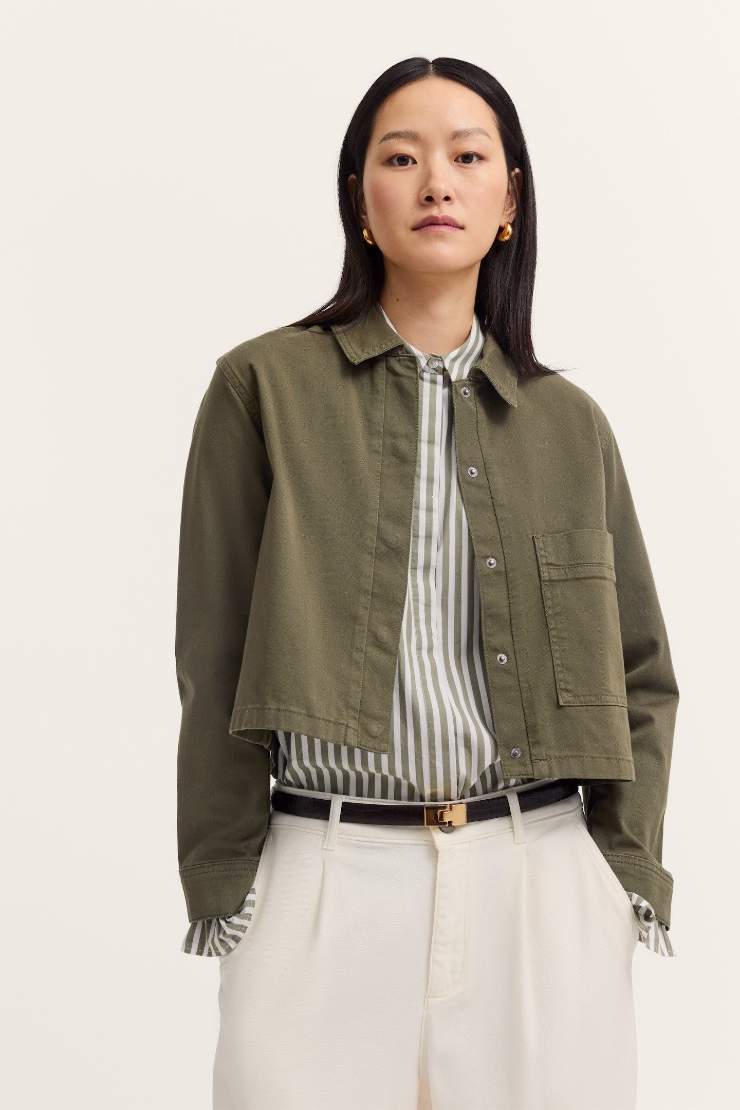 bugatti Jeansjacke Hemdkragen mit verdeckter Knopfleiste