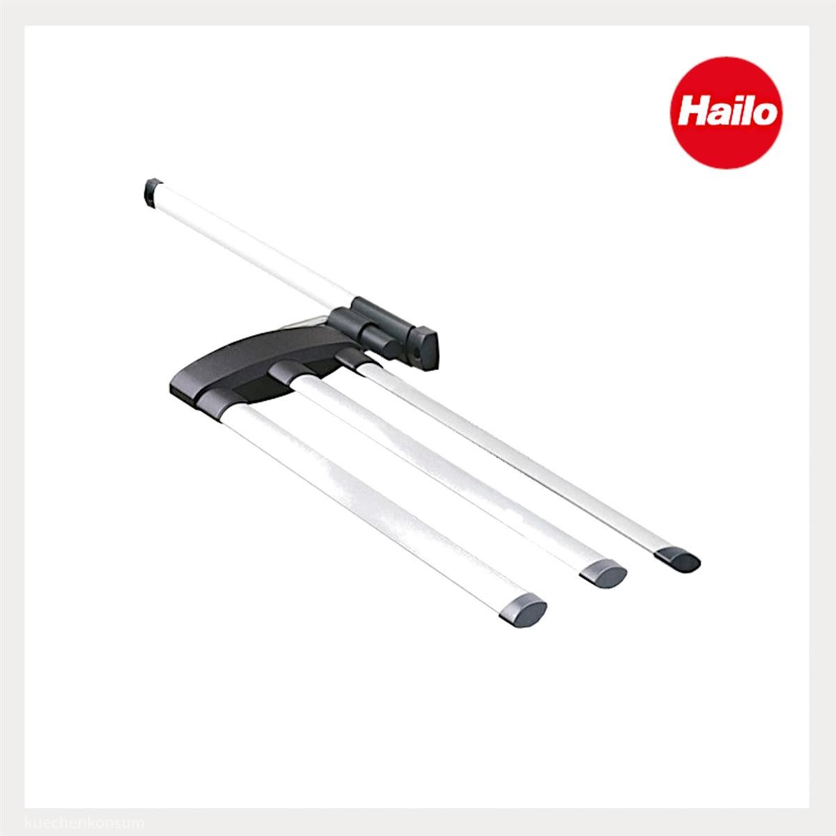 Hailo Teleskop-Handtuchhalter Hailo Handtuchhalter 3133101 Secco Alu Line Aluminium 3-armig