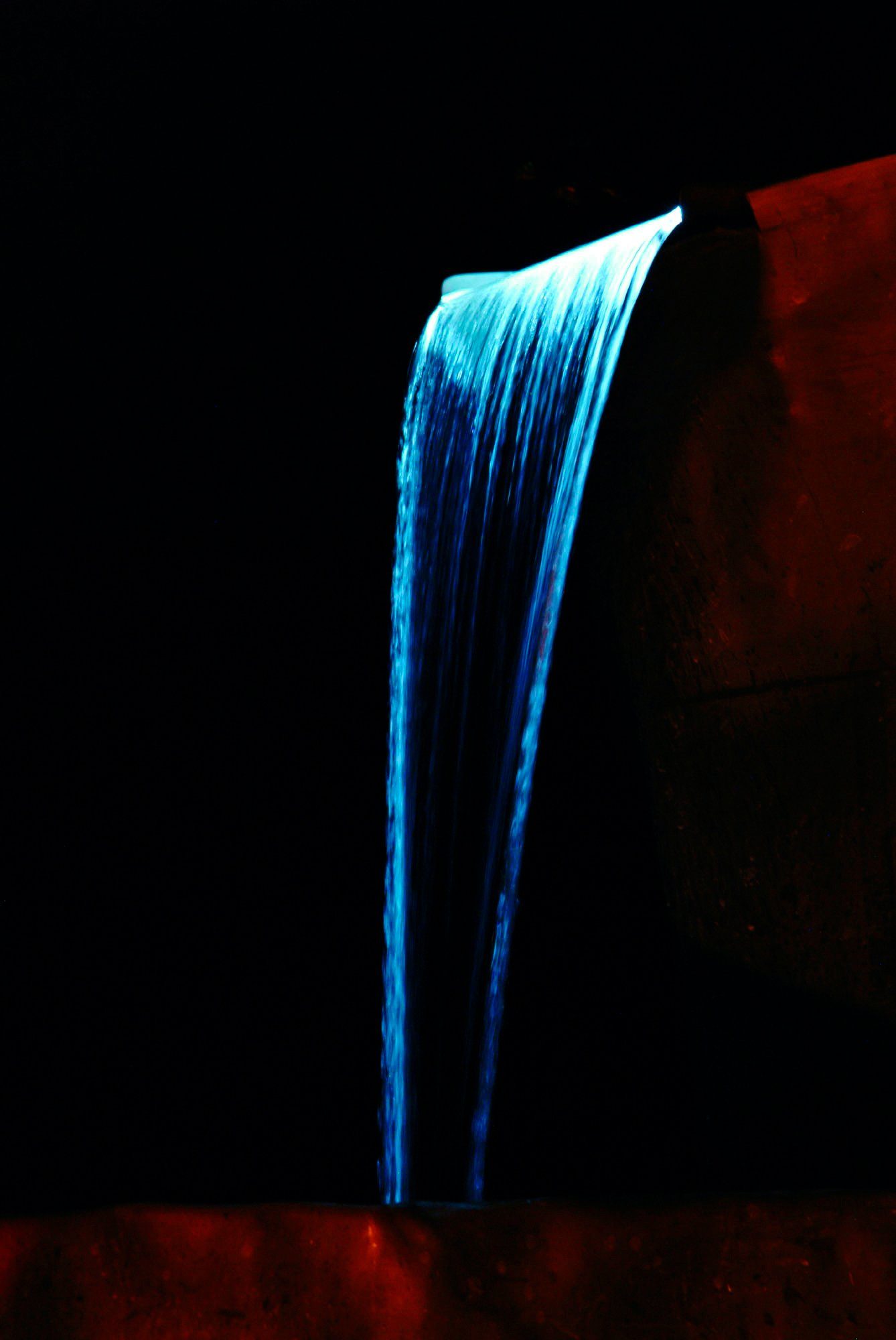 2300 Wasserfall 30 mit 20 Niagara l) cm LEDs; LED, Breite, (Set, 65 l/h, 30 Ubbink Schlauch; Becken Pumpe