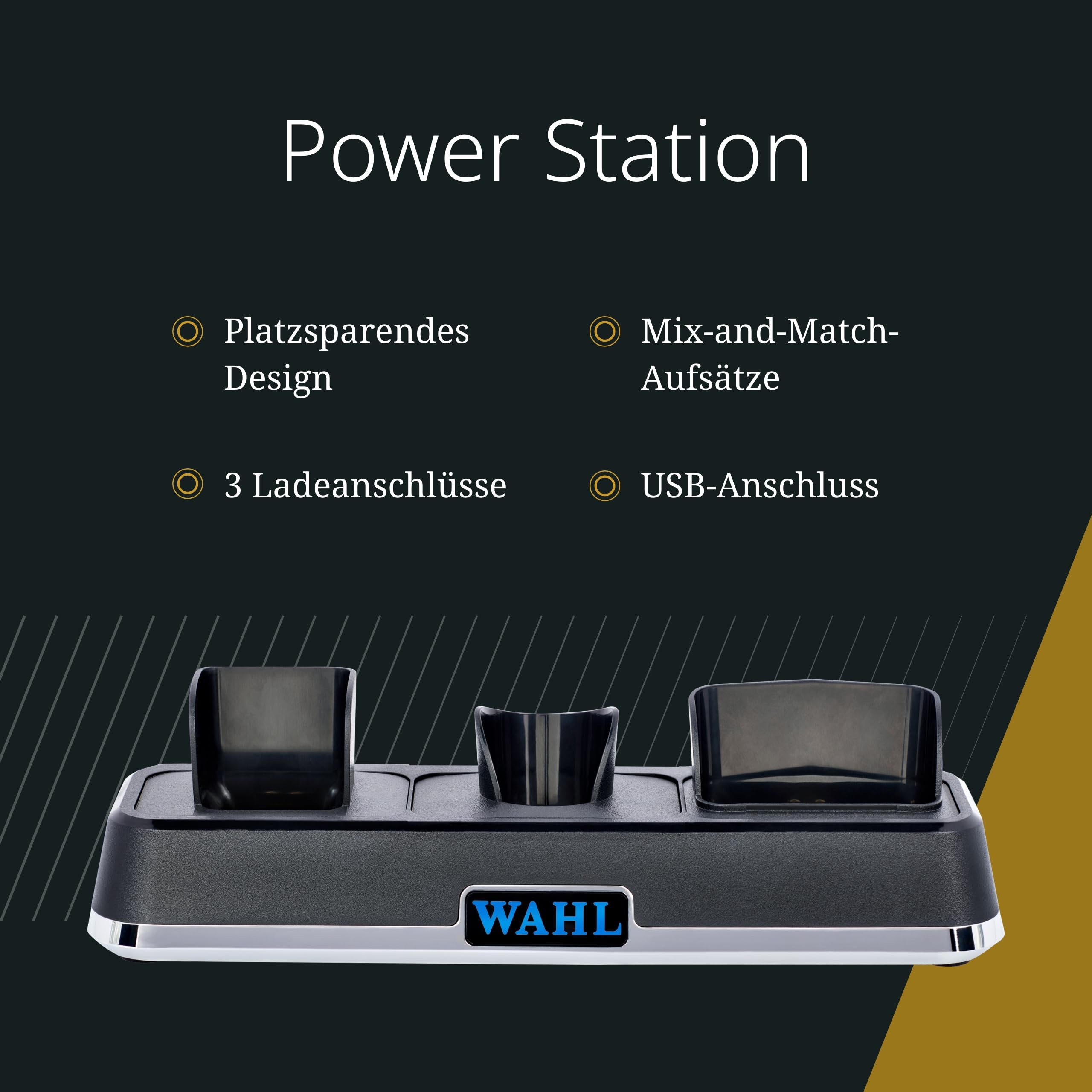WAHL GmbH Wahl Power Station-USB-Ladegerät für Wahl-Werkzeuge und USB-C-Geräte Rasierer-Ladestation
