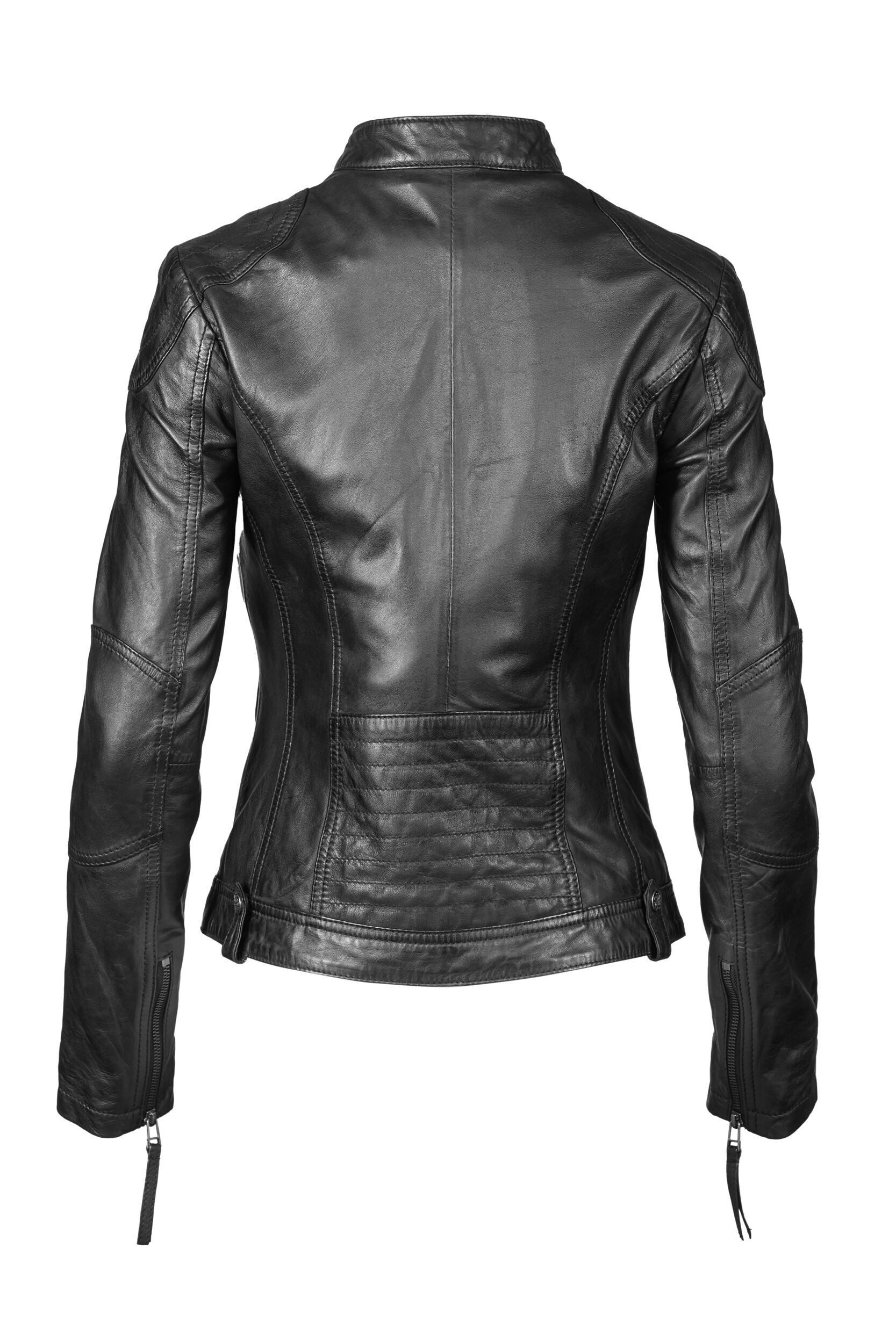 Apple of Eden Lederjacke AOE-142 (1-St) mit praktischen Reißverschlusstaschen