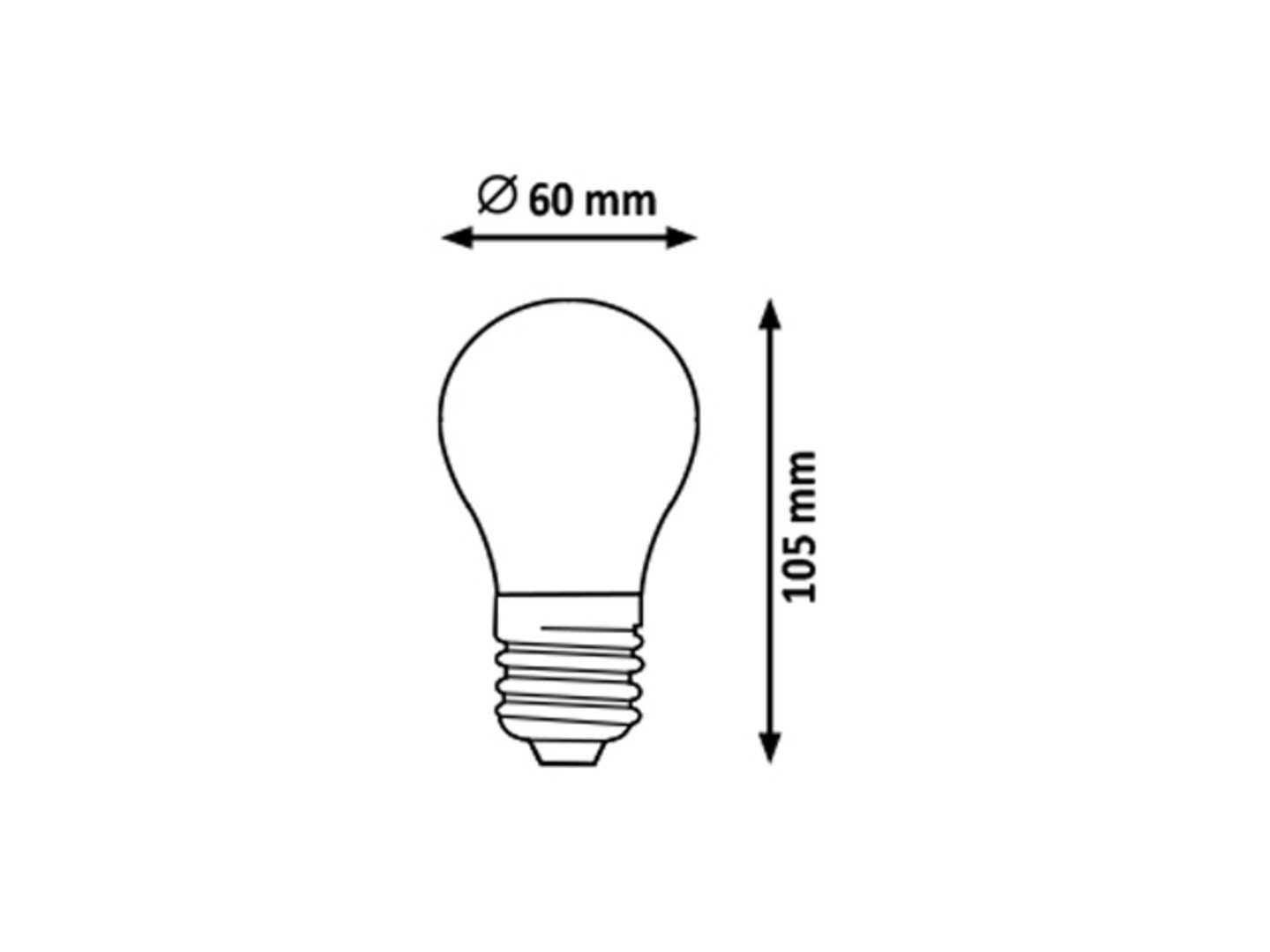7W, E27 Leuchtmittel E27, Filament Rabalux LED-Filament LED Warmweiß