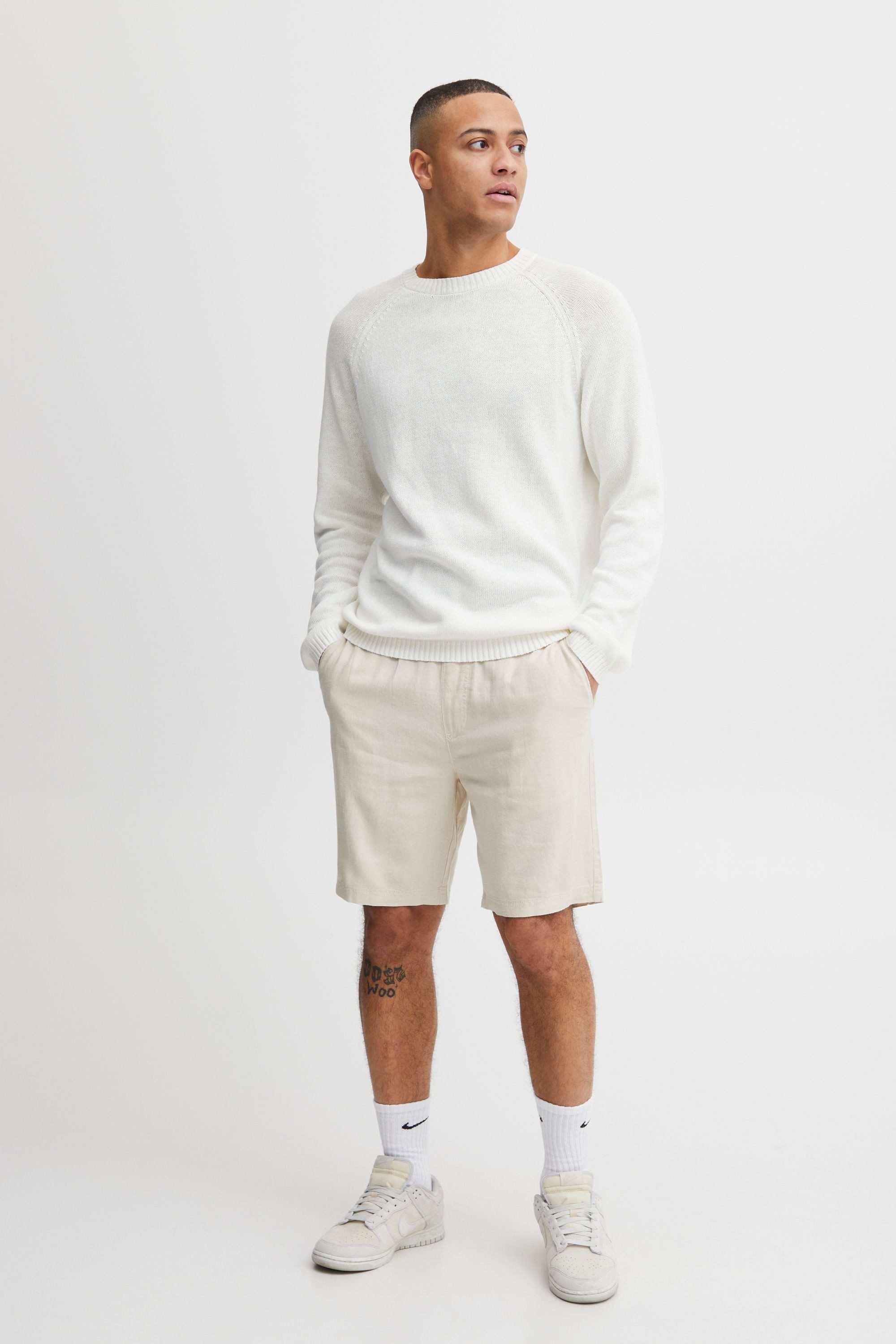 !Solid Shorts SDAurelius Kurze Hose aus Leinenmix