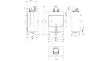 Kratki Kamineinsätze KAMINEINSATZ AUS STAHL LUCY 14 KW Ø 200, 14,00 kW, (1-tlg)