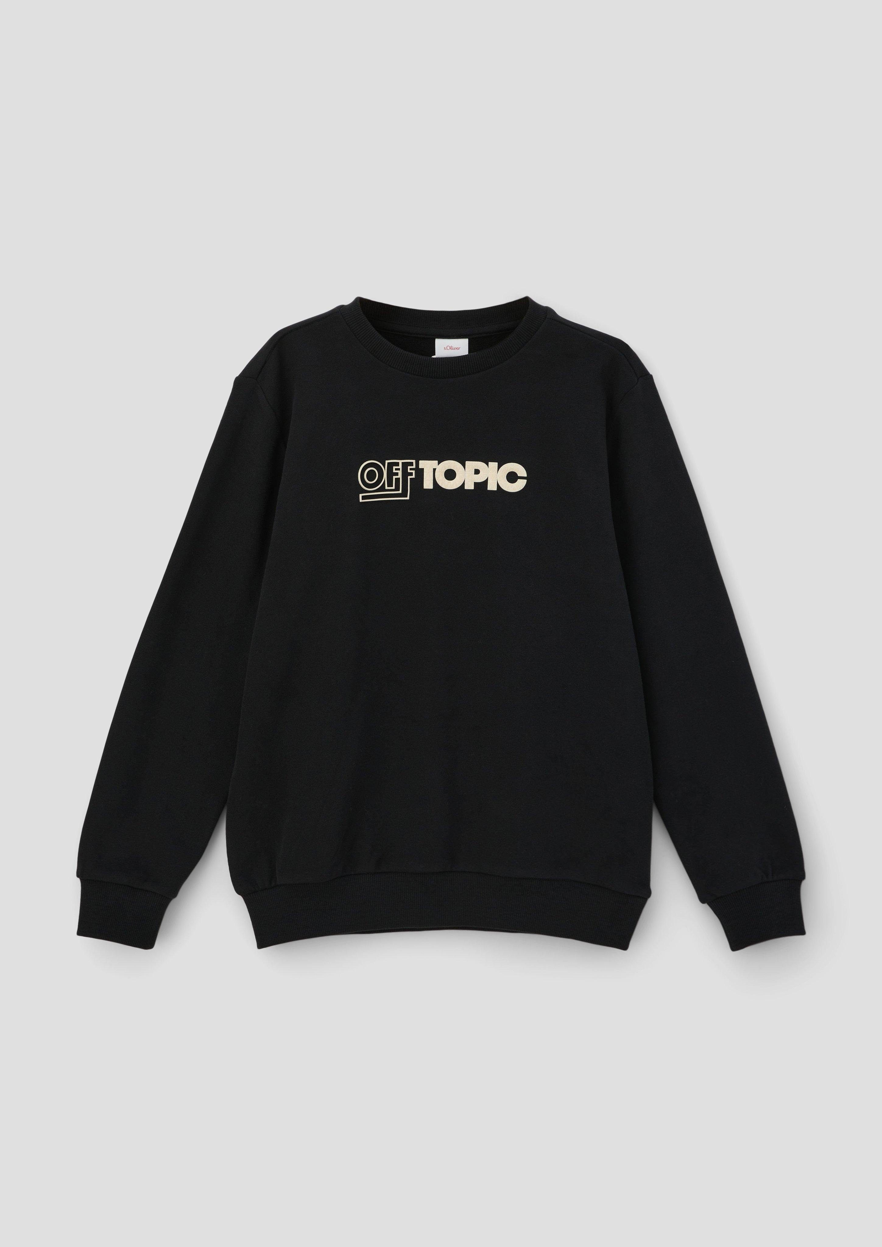 s.Oliver Sweatshirt Sweatshirt mit Frontprint schwarz | Sweatshirts