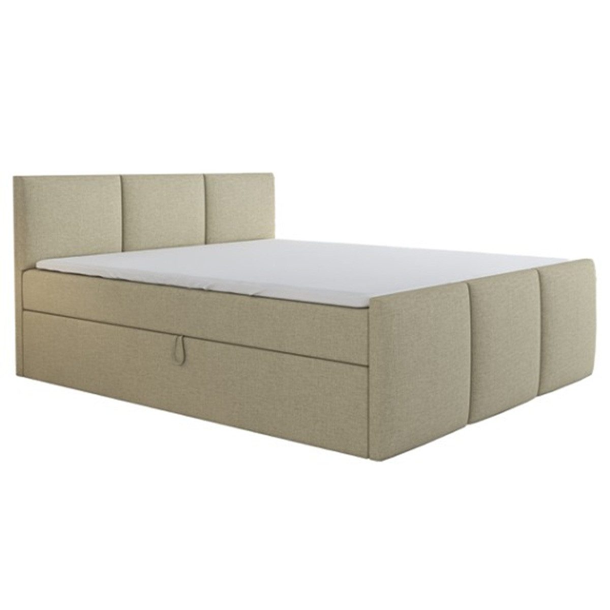A&J MöbelLand GmbH Boxspringbett RON mit 2 Bettkästen und Topper. (Boxspringbett mit Bettkasten und gepolstertem Kopfteil. Inclusive Topper !, TOP ANGEBOT), Länge 216 cm Höhe 106 cm