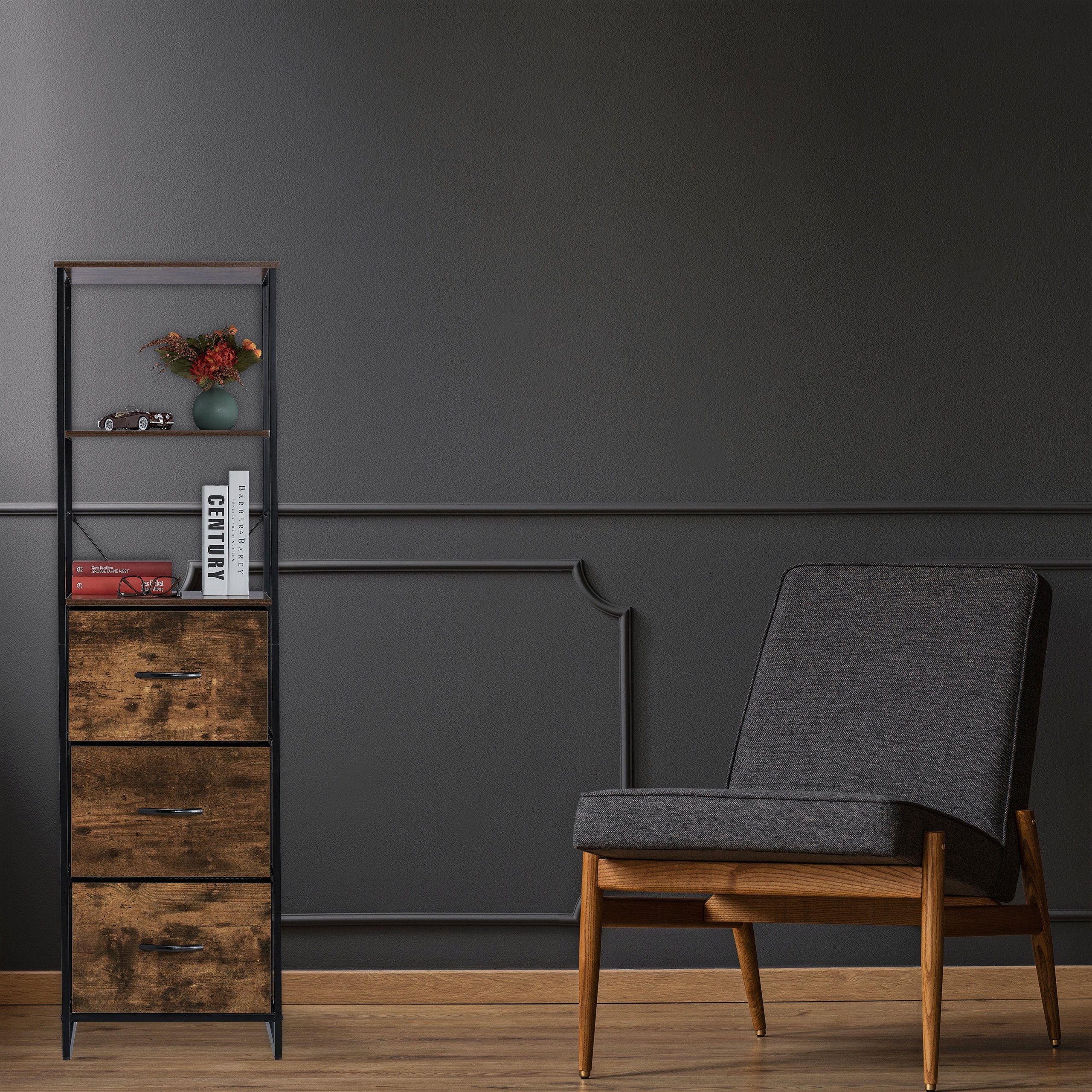 relaxdays Regal Vintage Regal im Industrial Design günstig online kaufen