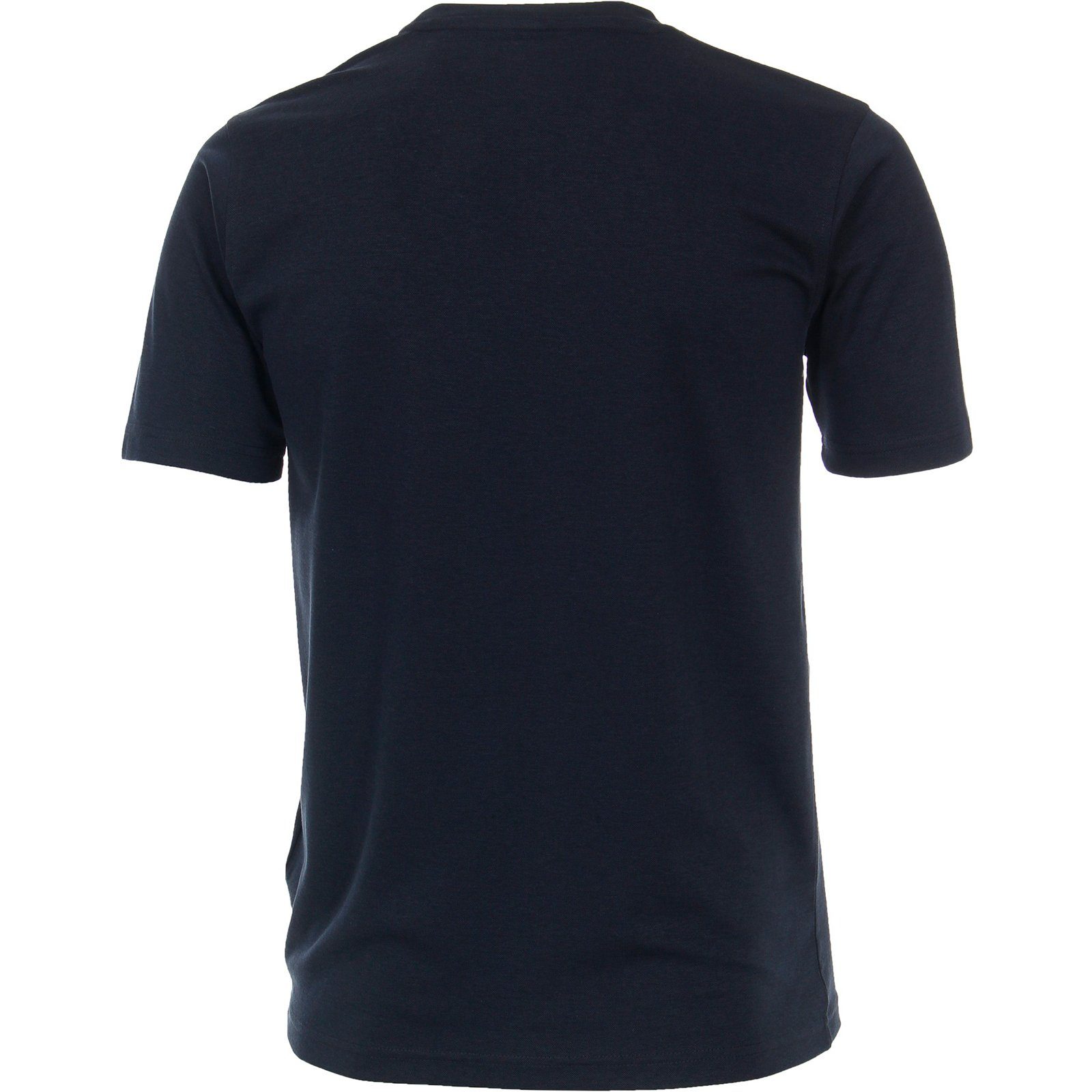 Größen T-Shirt CASAMODA dunkelblau Große "easy Langarm-Poloshirt Herren care" CasaModa