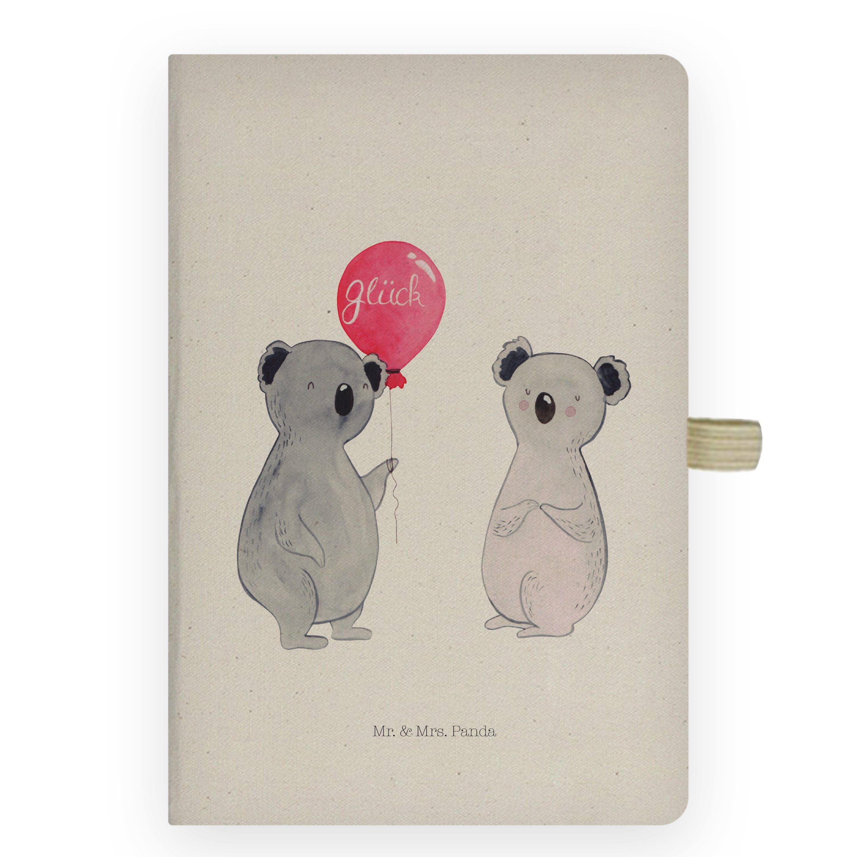 Mr. & Mrs. Panda Notizbuch Koala Luftballon - Transparent - Geschenk, Notizen, Koalabär, Kladde, Mr. & Mrs. Panda