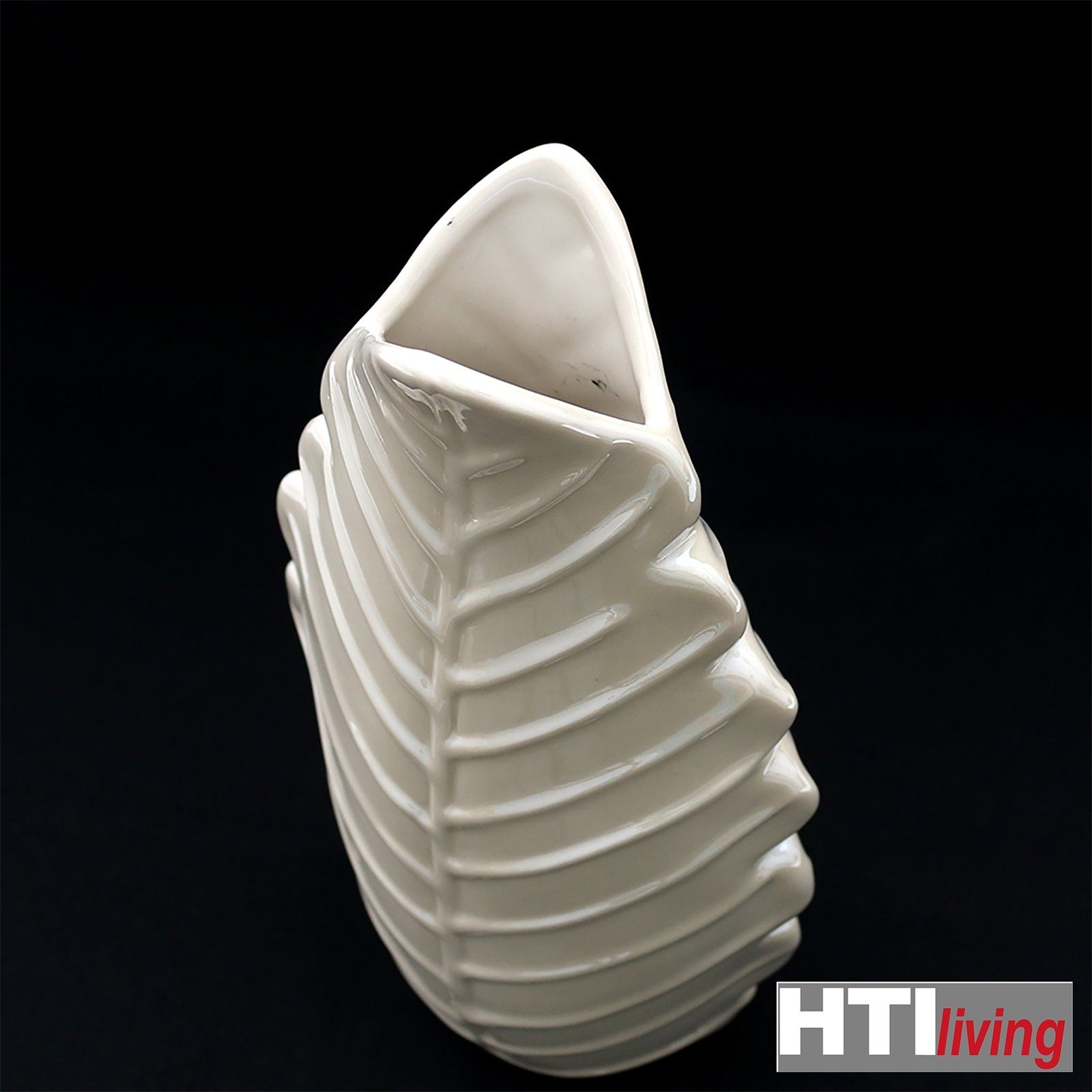 Dekovase Monstera-Blatt Porzellan-Vase HTI-Living