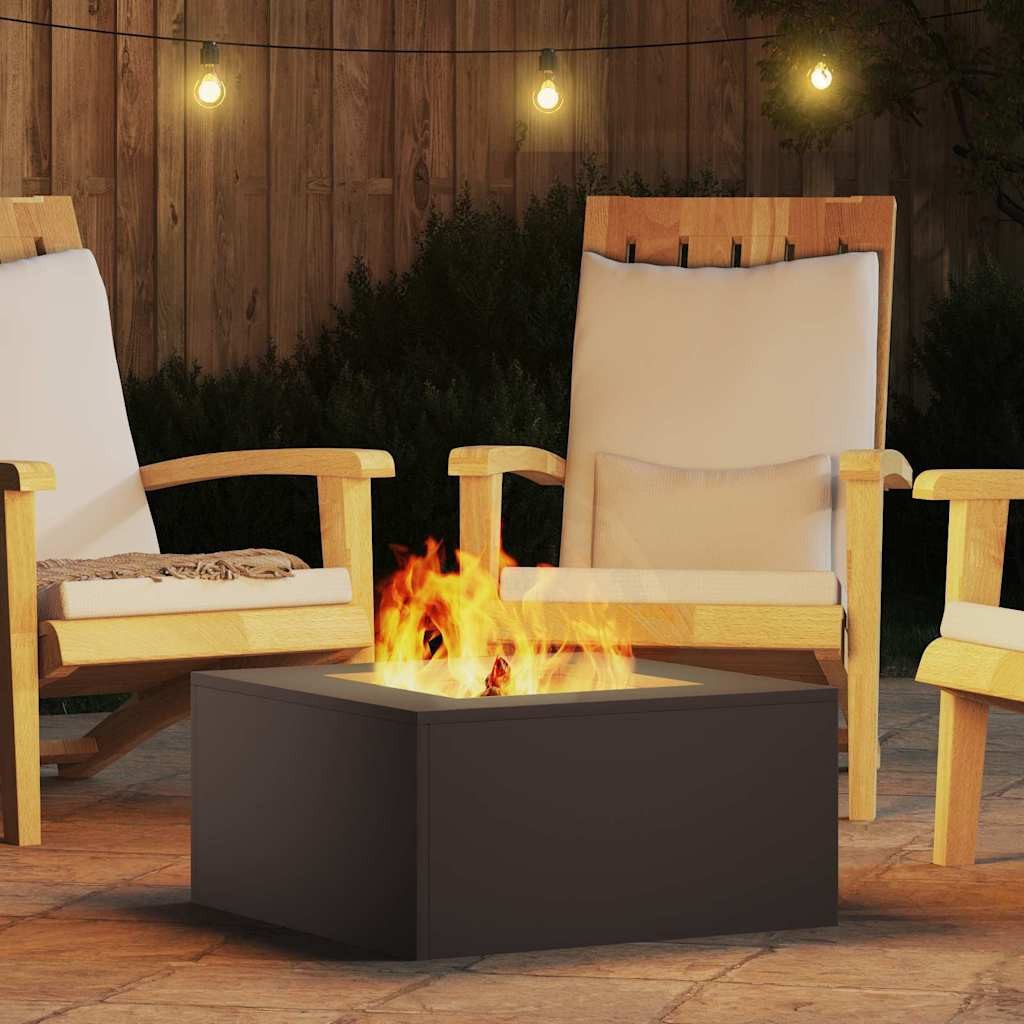 vidaXL Feuerstelle Feuerstelle Schwarz 60 x 60 x 30 cm Wetterfeststahl, (1-St)