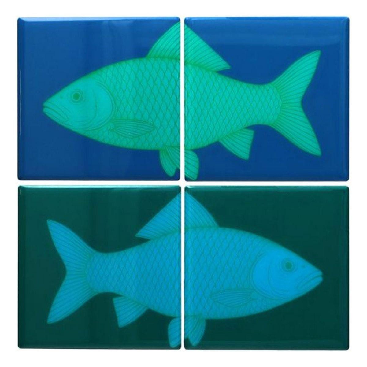 Giftcompany Getränkeuntersetzer Glasuntersetzer Love Tiles Fische (4er-Set)