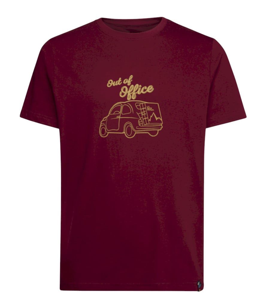 La Sportiva T-Shirt Wander-/Freizeit Cinquecento - Out of Office - (Baumwolle) weinrot