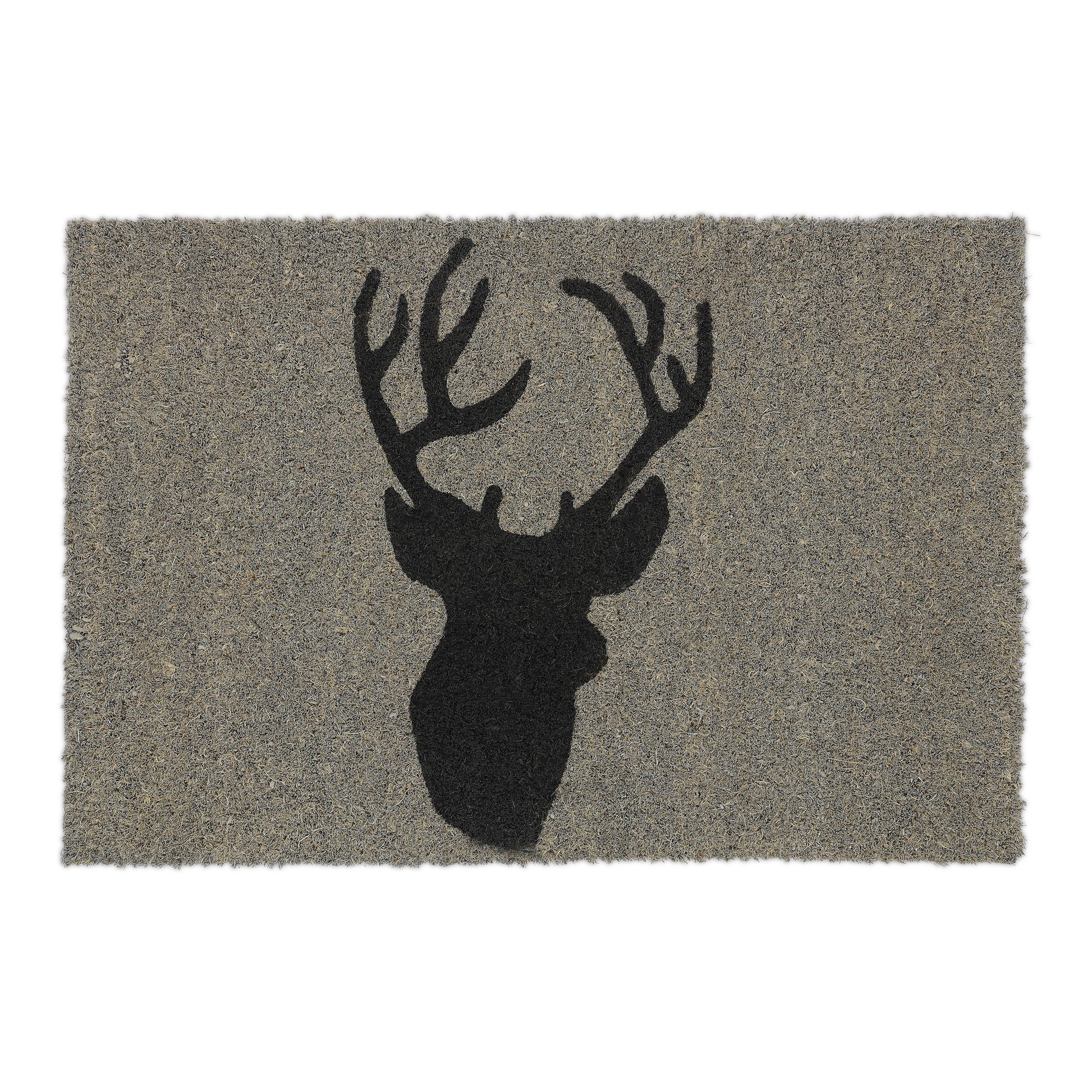 relaxdays Fußmatte Kokos Fußmatte mit Hirsch, günstig online kaufen