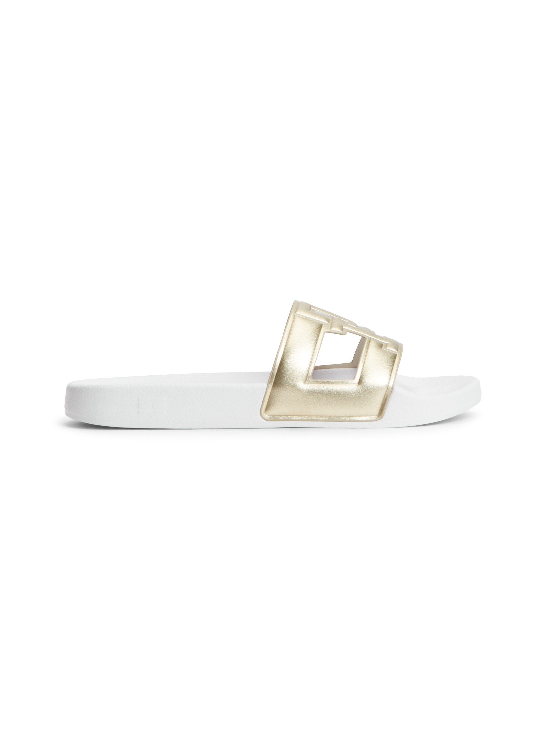 Tommy Hilfiger TH MONOGRAM POOL SLIDE Pantolette Sommerschuh, Strandschuh mit großem TH-Bandagenlogo – Bild 4 von 5