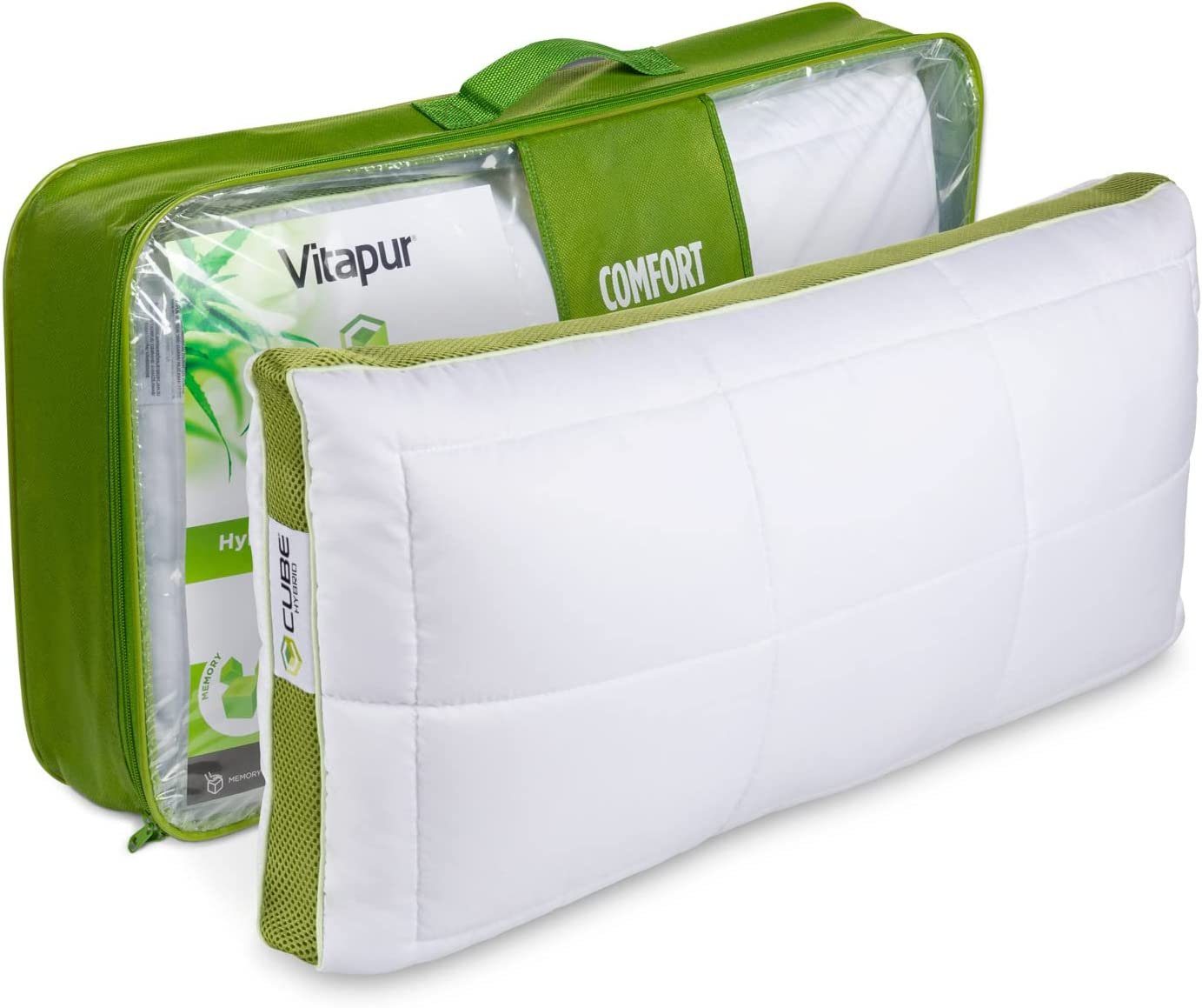 Vitapur Schlafkissen Vitapur Kissen 40x80 Cube I Komfort, der Sich maßgesch günstig online kaufen