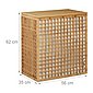 relaxdays Wäschekorb »Bambus Wäschesammler mit 2 Fächern«, Bild 4