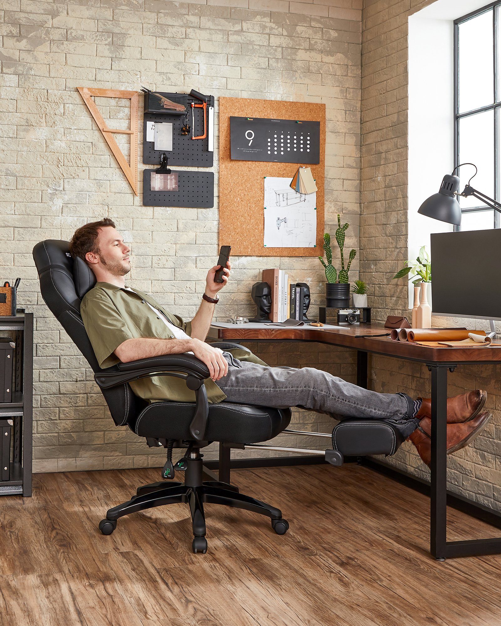 SONGMICS Bürostuhl, Bürostuhl, höhenverstellbar, Home-Office günstig online kaufen