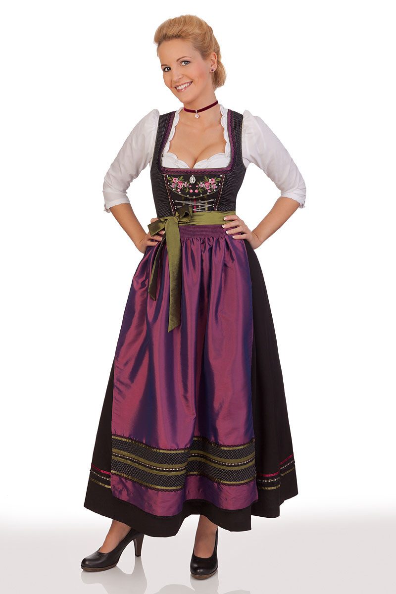 Spieth & Wensky Dirndl Dirndl lang 2tlg. - WILLA - beere günstig online kaufen
