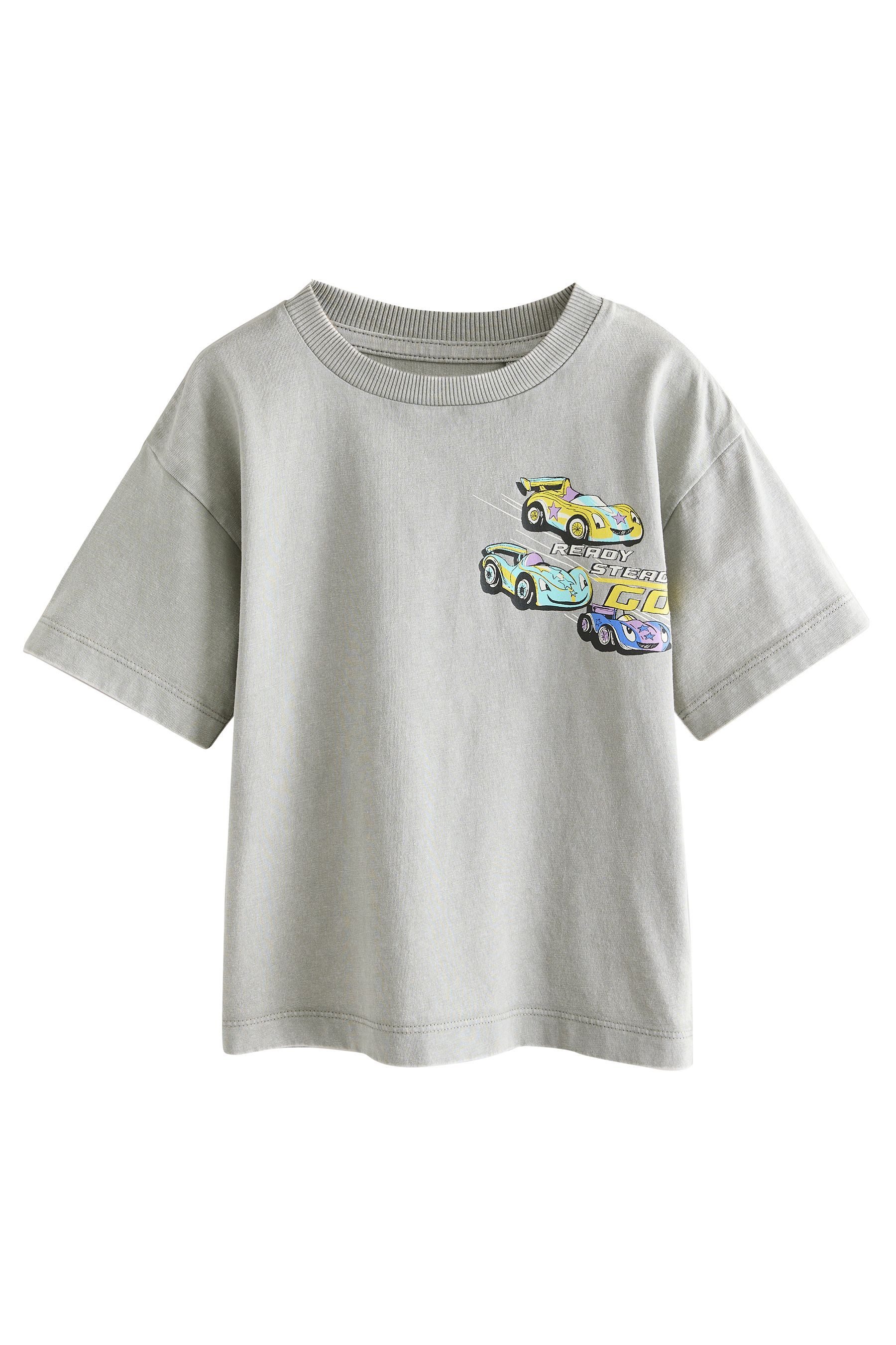 T-Shirt Kurzarm-T-Shirt mit Rücken-Print
