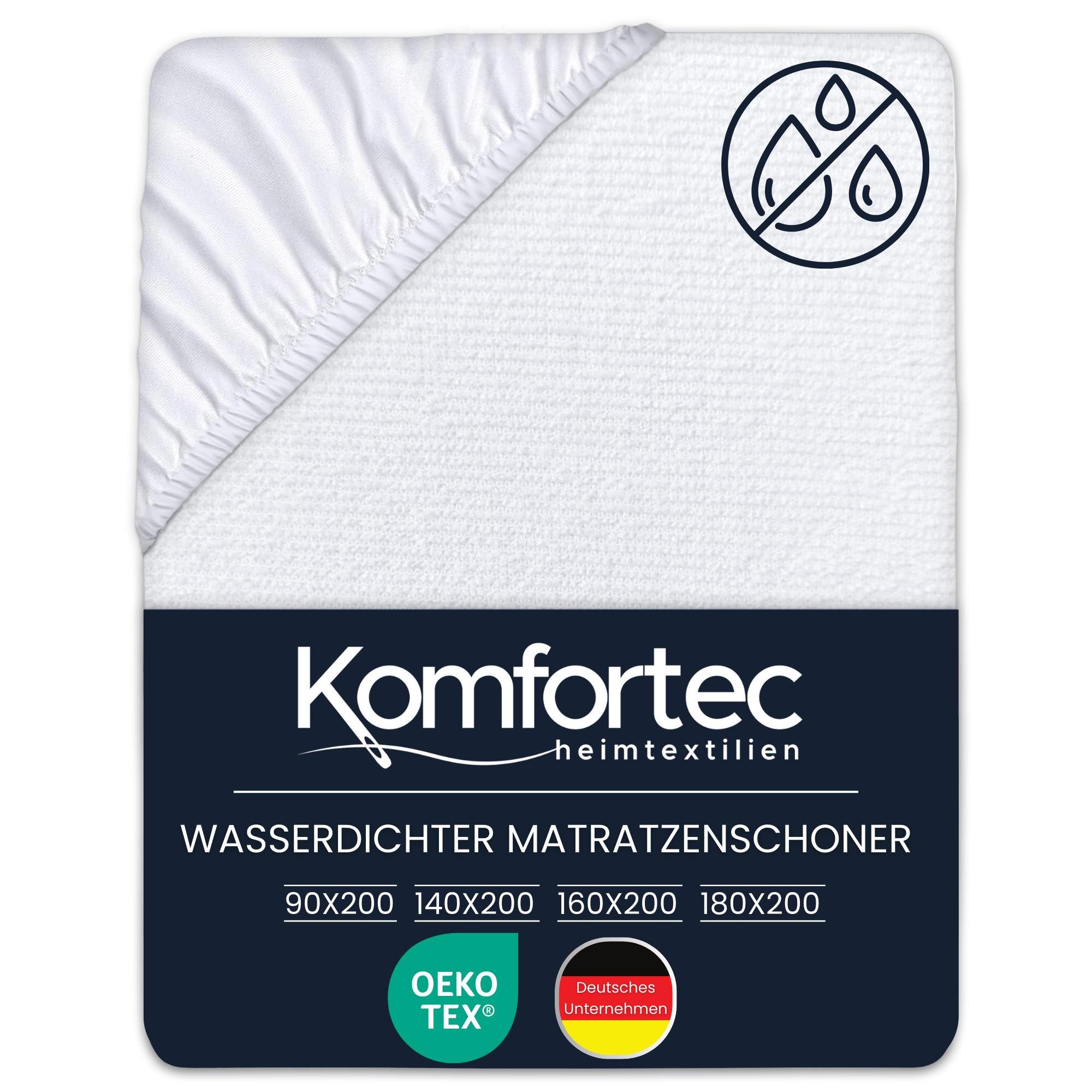 Matratzenschoner 90x200, 140x200, 160x200, oder 180x200 cm Komfortec günstig online kaufen