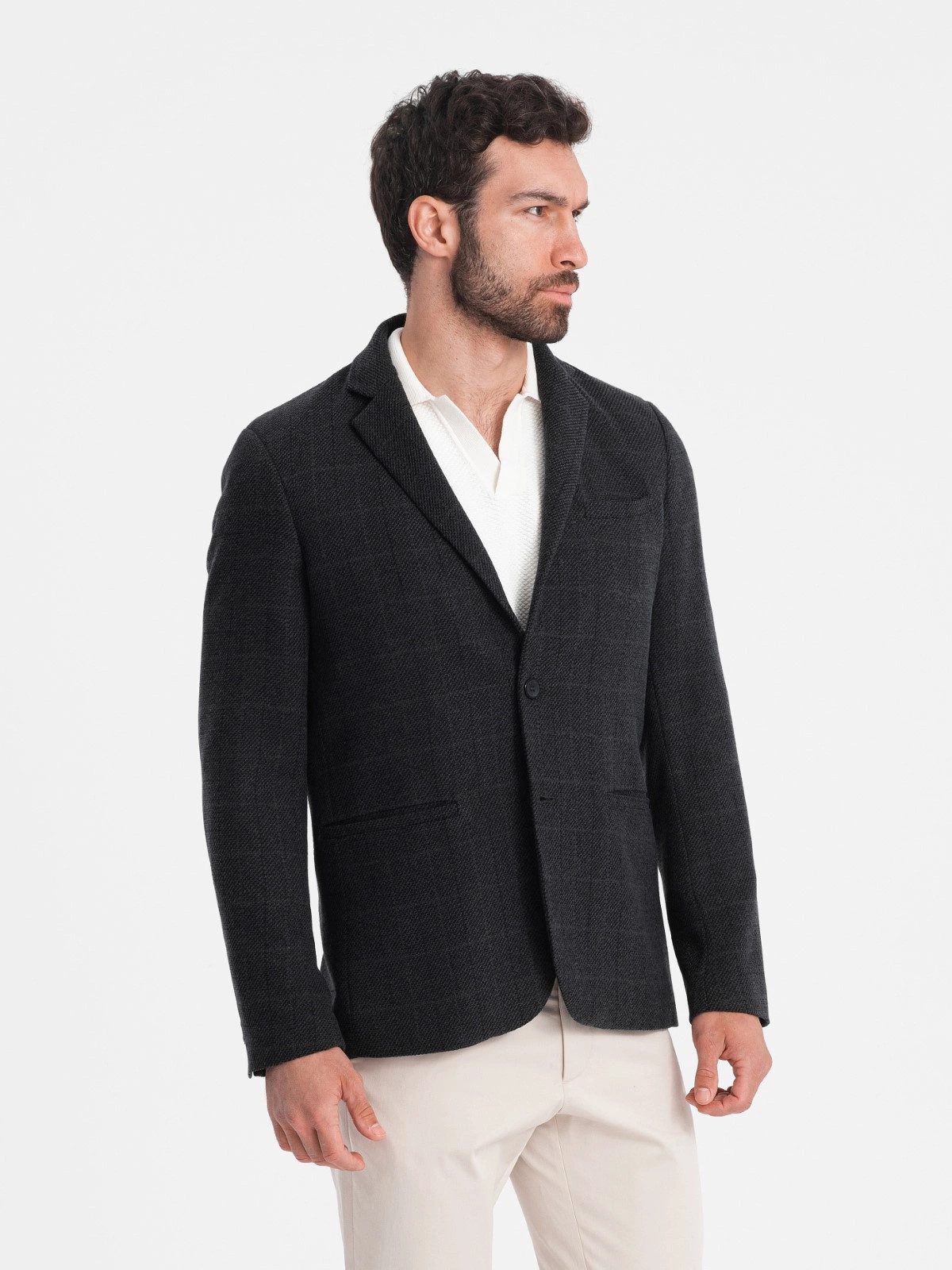 OMBRE Sakko Sakko aus feinem Karo-Jacquard günstig online kaufen