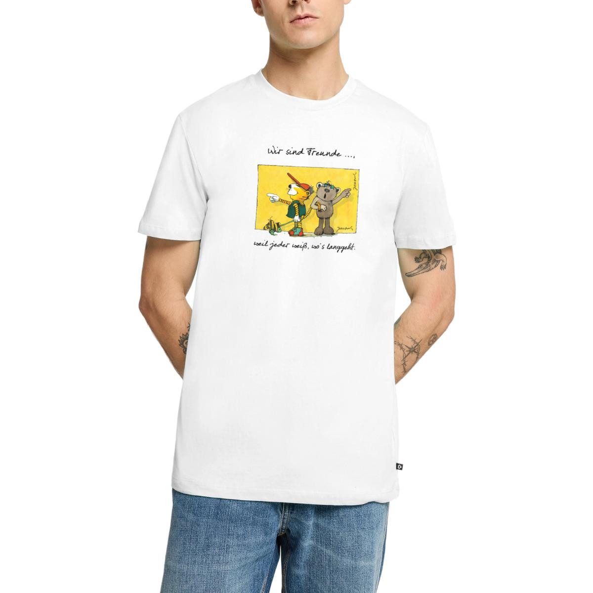 Spreadshirt T-Shirt Janosch Bär Tiger Tigerente Wir Sind Freunde Männer Premium T-Shirt (1-tlg)