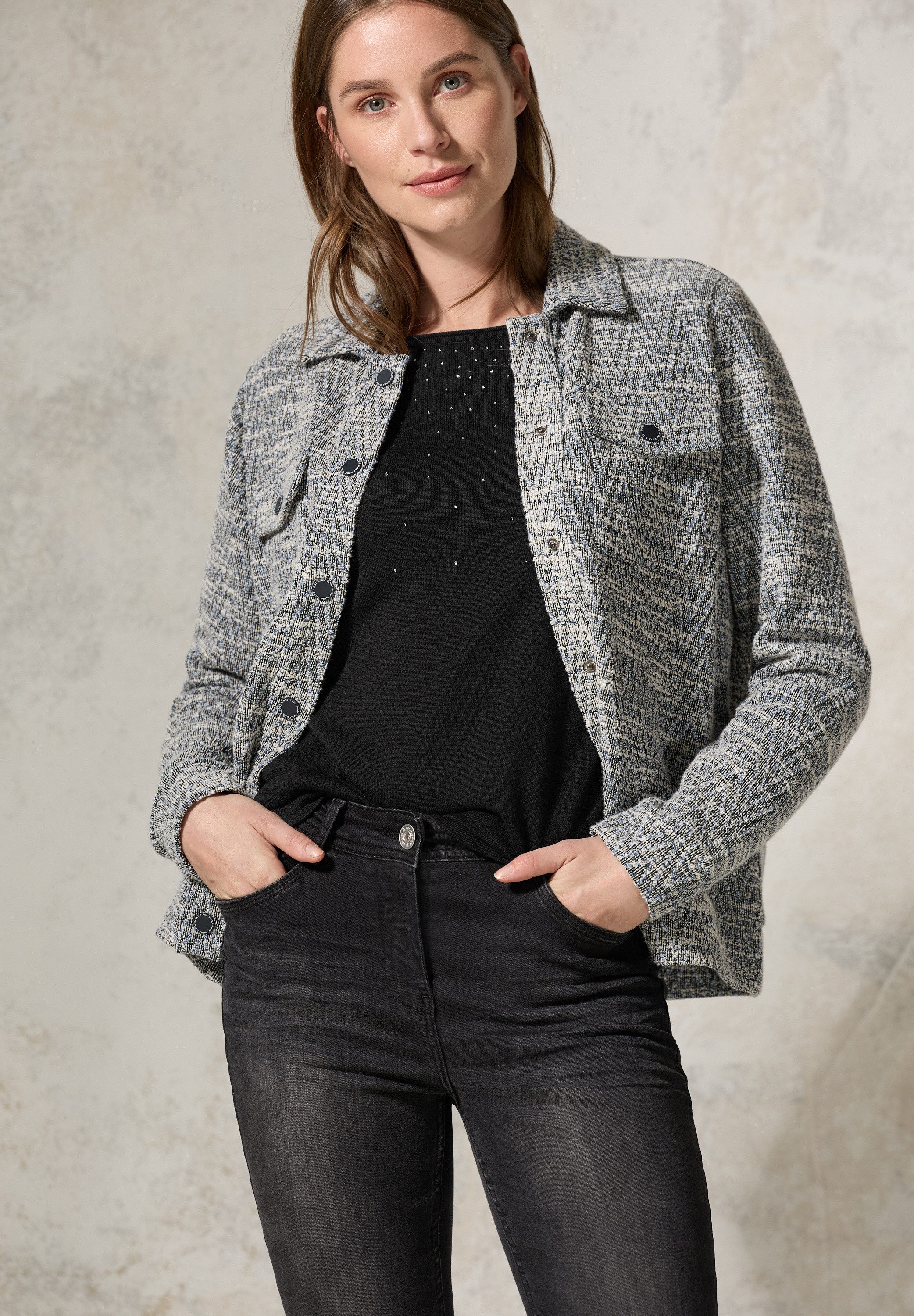 CECIL Strickpullover mit U-Boot-Ausschnitt