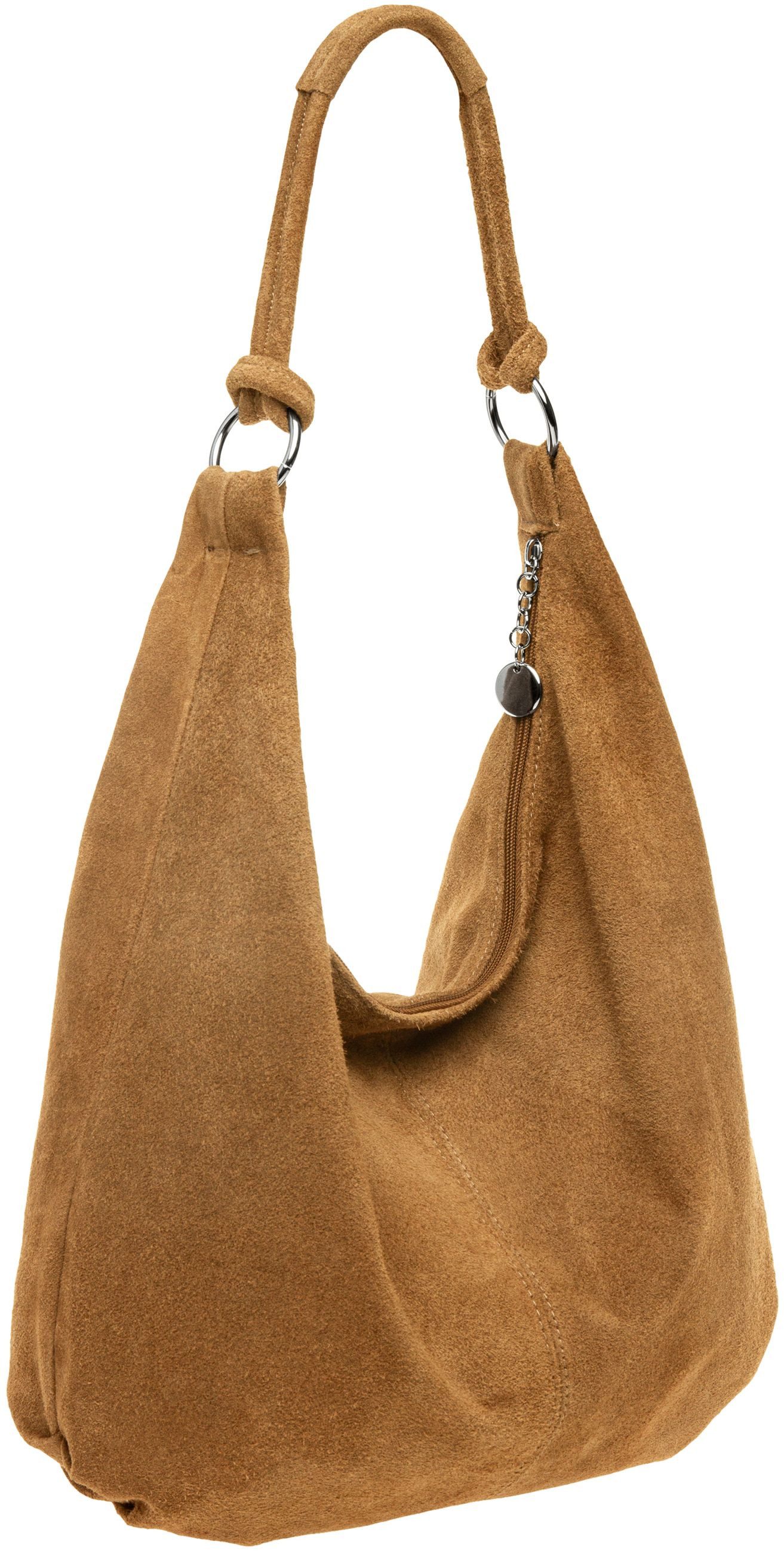 Caspar Schultertasche Damen Vintage Leder Tasche Hobo Bag - CLASSIC LINE - günstig online kaufen