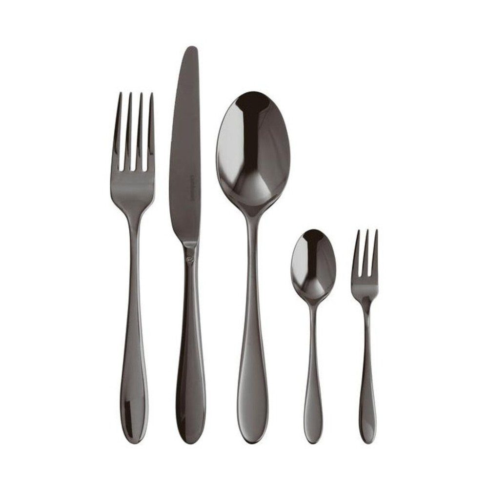 sambonet Besteck-Set Besteck 30tlg.Vh. Velvet Edelstahl/PVD 2Black, Edelstahl rostfrei, PVD, Besteck, Edelstahl rostfrei, schwarz