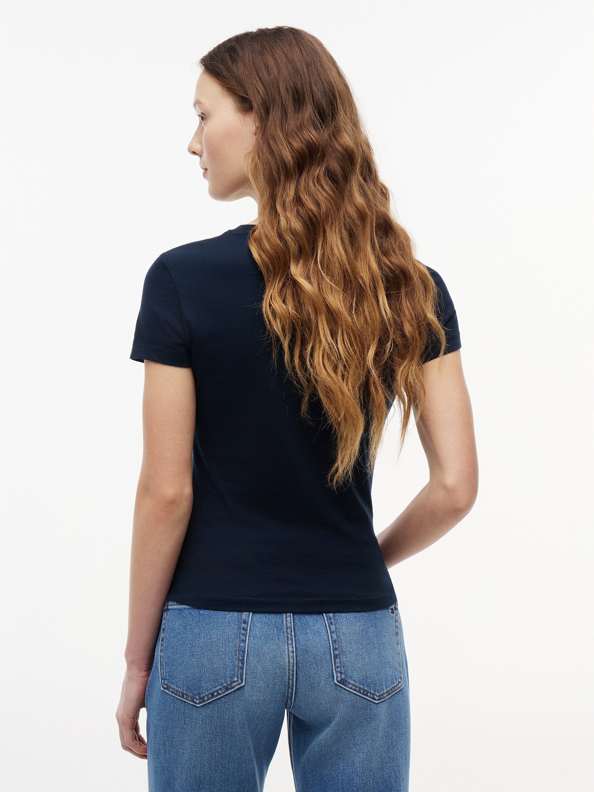 Tommy Jeans T-Shirt TJW SLIM ESS LOGO 1 SS TEE EXT Baumwolle, slim fit