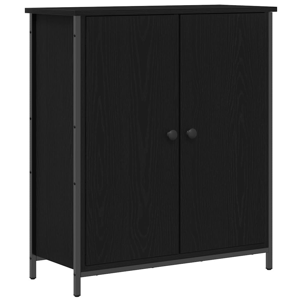 vidaXL Sideboard Sideboard Schwarz Eichen-Optik 70 x 30 x 80 cm Holzwerkstoff (1 St)