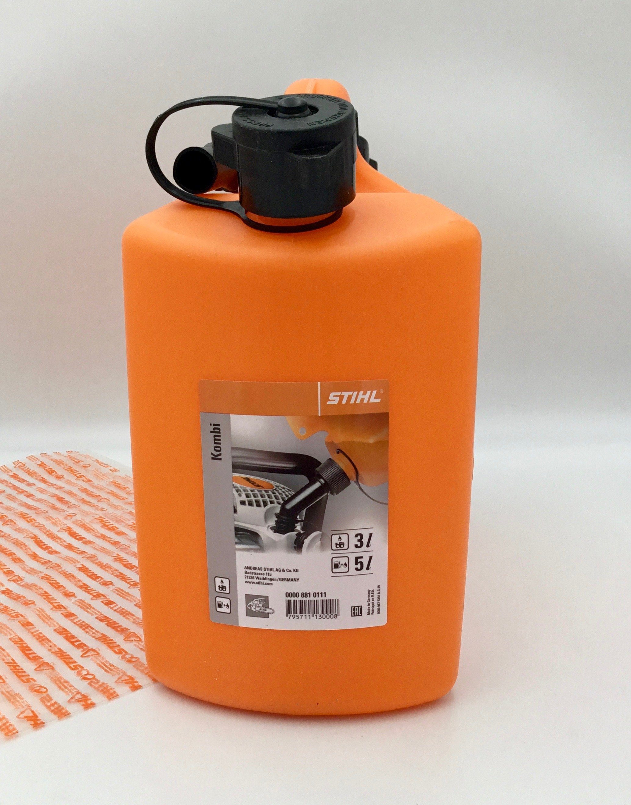 Benzinkanister Kombikanister Standard 5 / 3 Liter orange Doppelkanister 00008810111