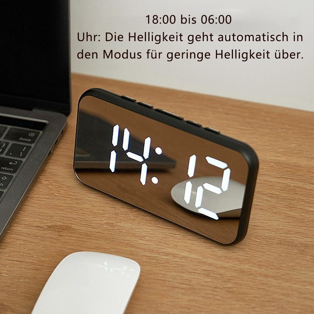 Snooze Moduls mit Snooze Wecker, Wecker mit Alarmwecker,Tischuhr, Wecker Dekorative LED-Digitaler Uhr Digital