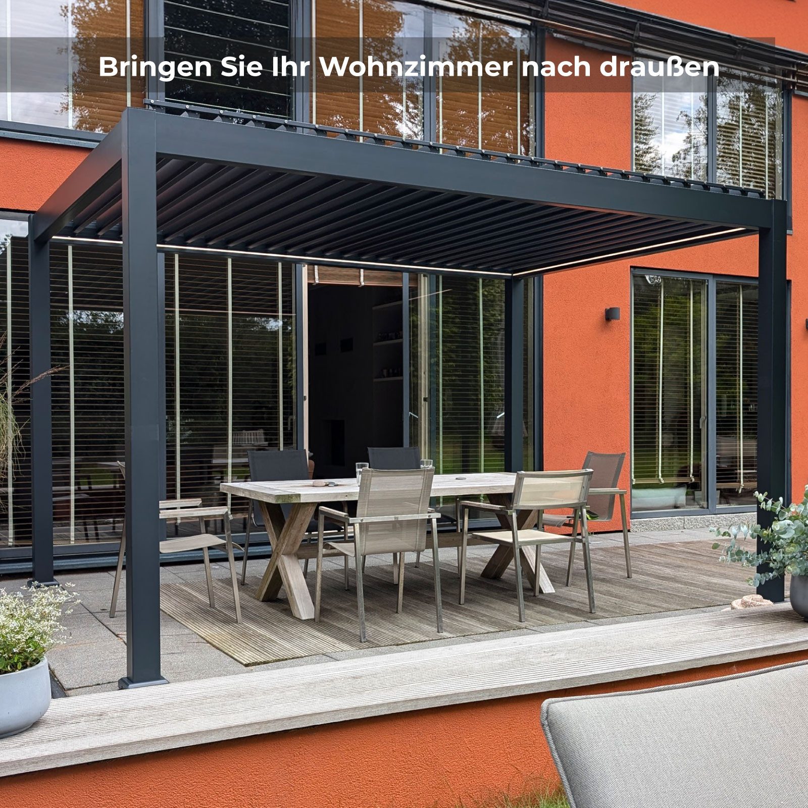 osoltus Anbaudach E Bioclimatic Lamellen Pergola günstig online kaufen