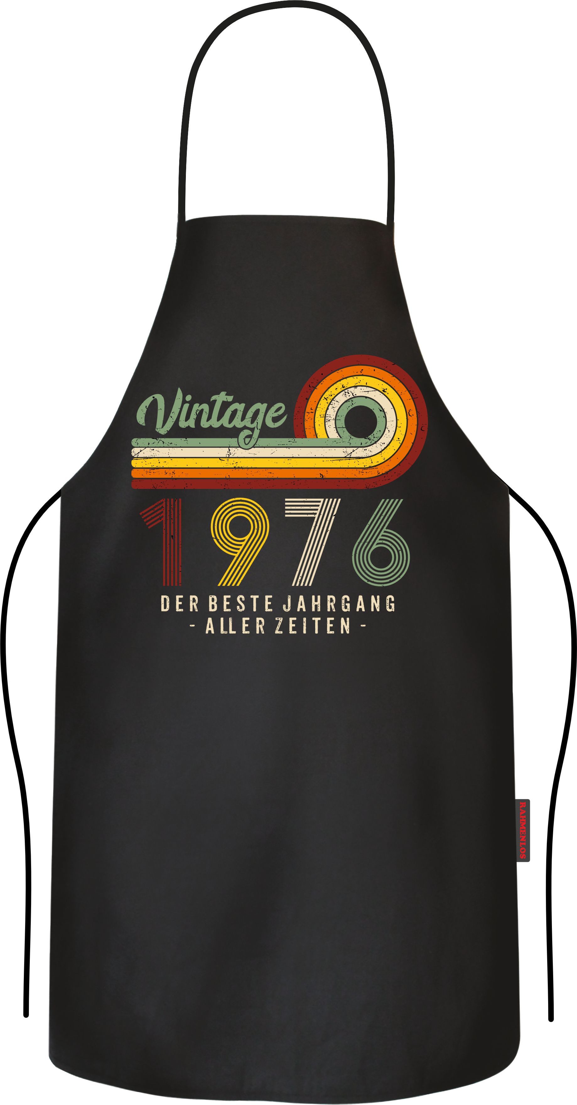 LOBO NEGRO® Grillschürze als Geschenk zum 50. Geburtstag Vintage bester Jahrgang 1976