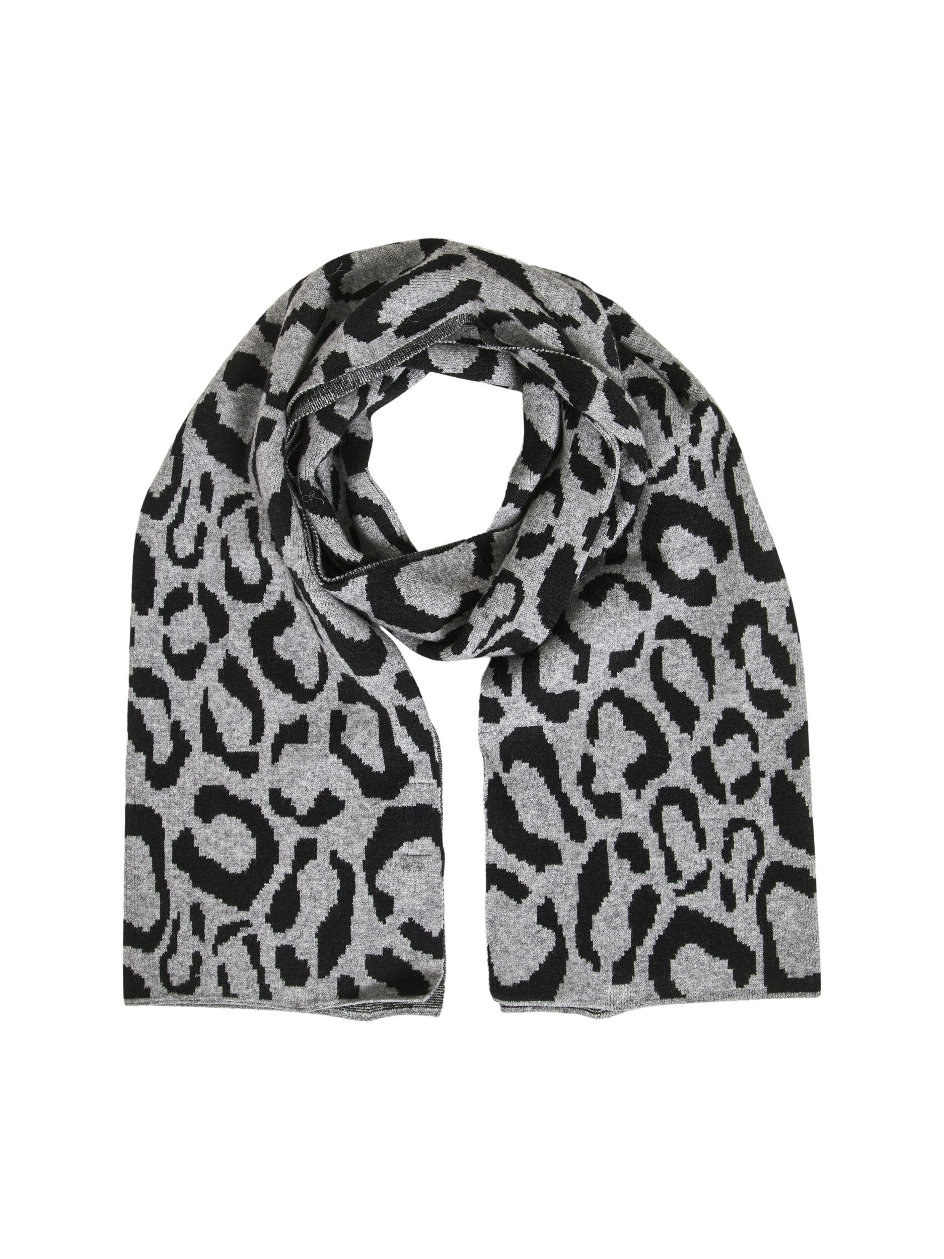 Vila Modeschal VITIP JACQUARD LEO KNIT SCARF/EF/R Medium Grey Melange/NEW YORK