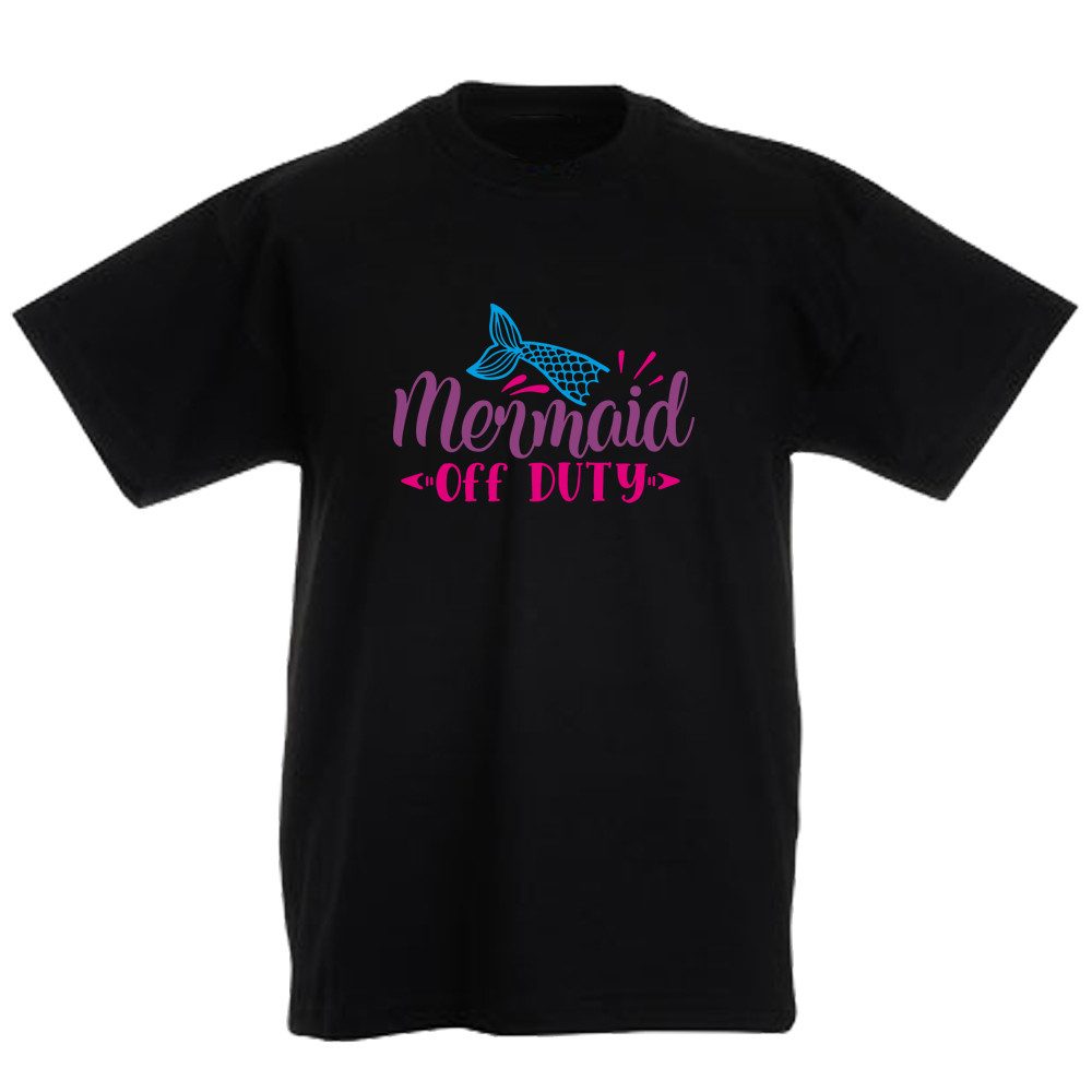 G-graphics T-Shirt Mermaid off duty Kinder T-Shirt, mit Spruch / Sprüche / Print / Aufdruck