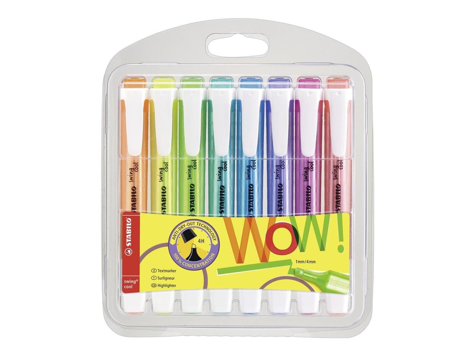 Marker STABILO swing cool Textmarker - 1+4 mm - 8er Set