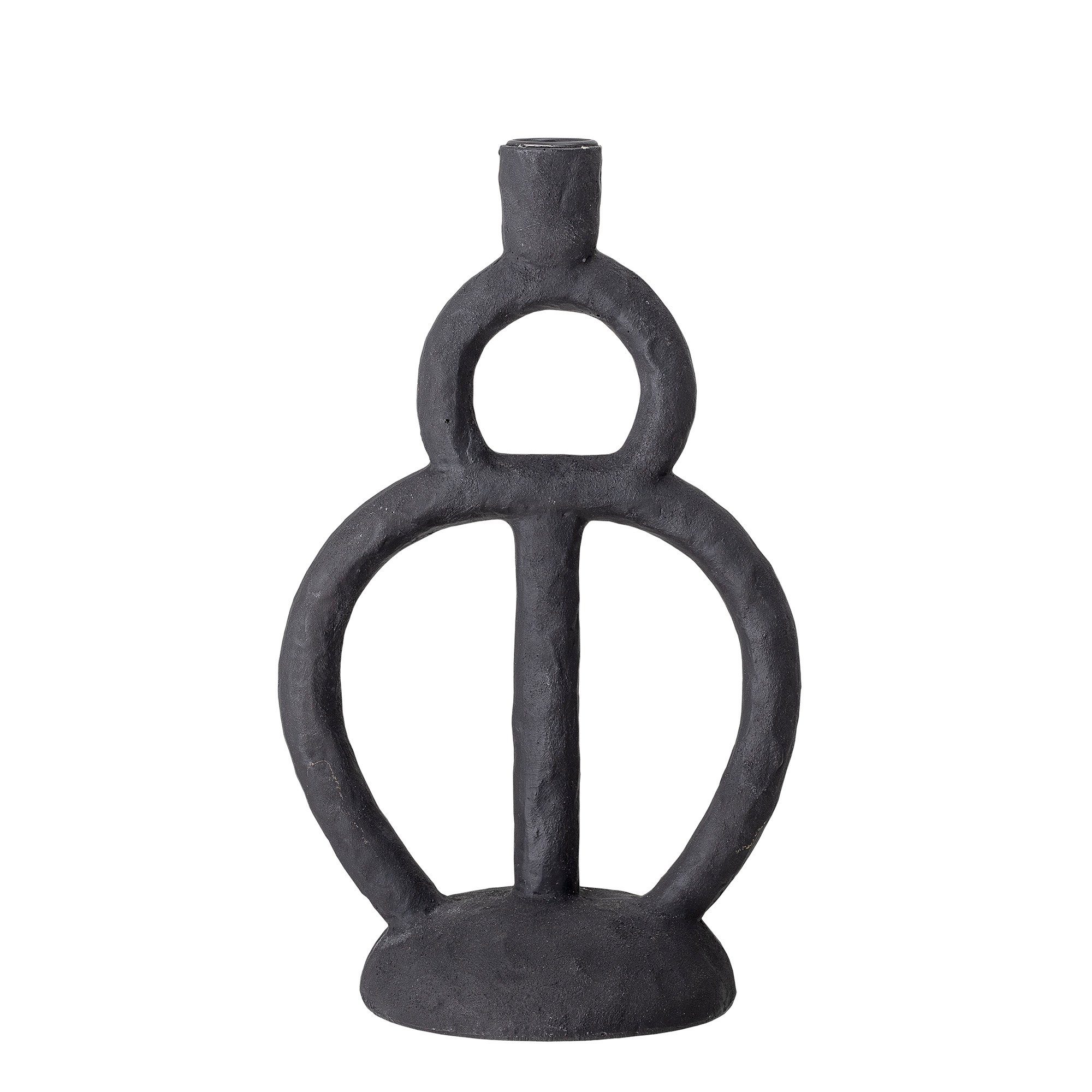 Bloomingville Windlicht Bloomingville Kerzen Ständer Halter H=29cm schwarz Candle Stick Deko modern (1 x Kerzenständer)