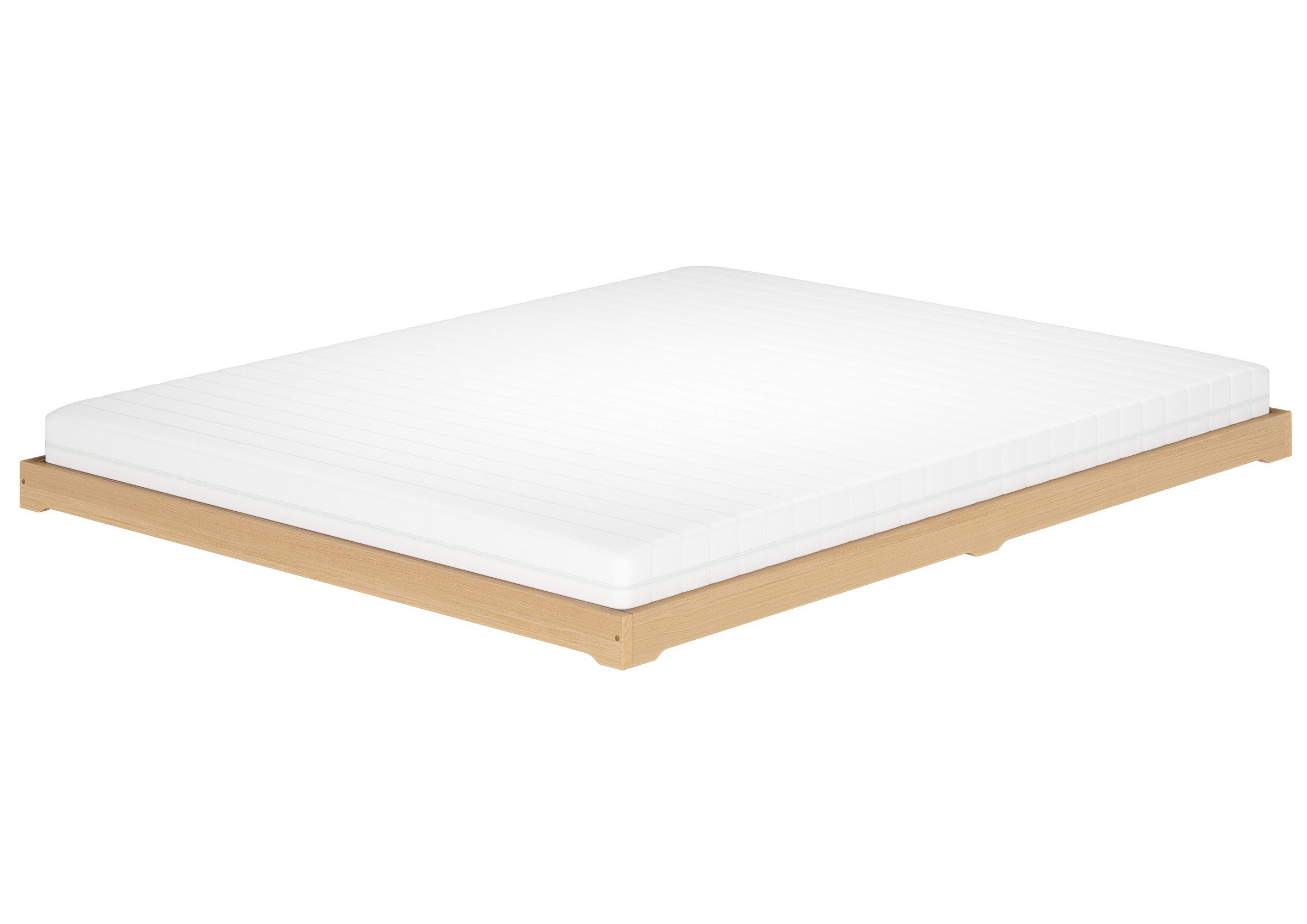 ERST-HOLZ Bett Breites Bodenbett Doppelbett Buche günstig online kaufen